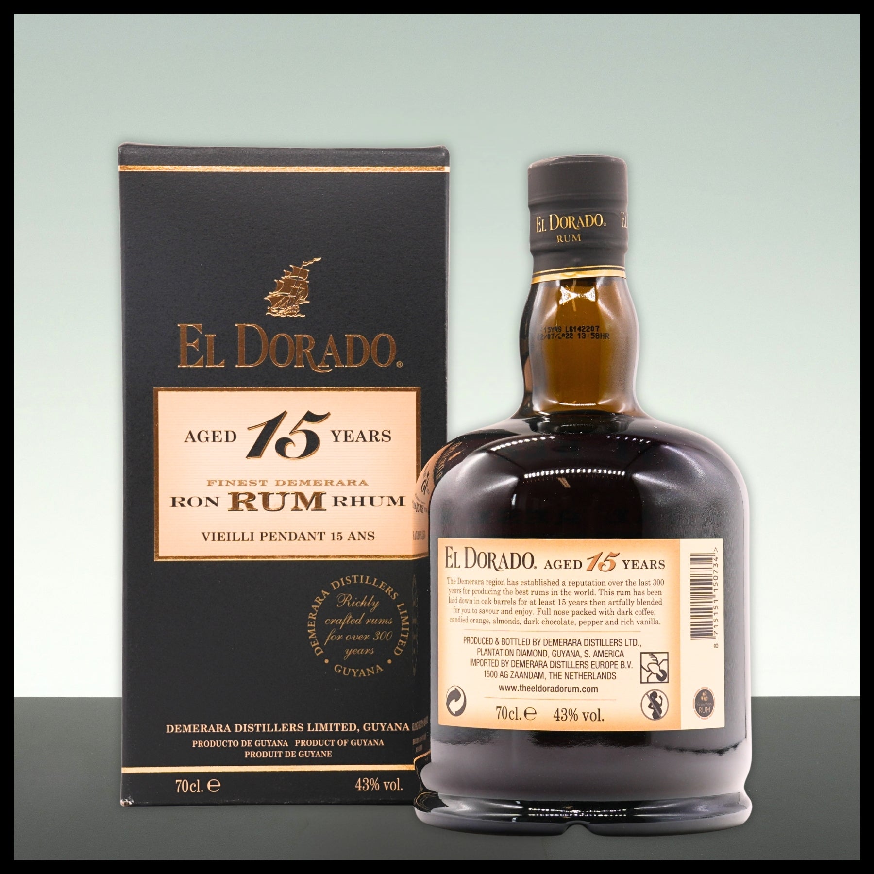 El Dorado 15 YO Rum 0,7L - 43% Vol.