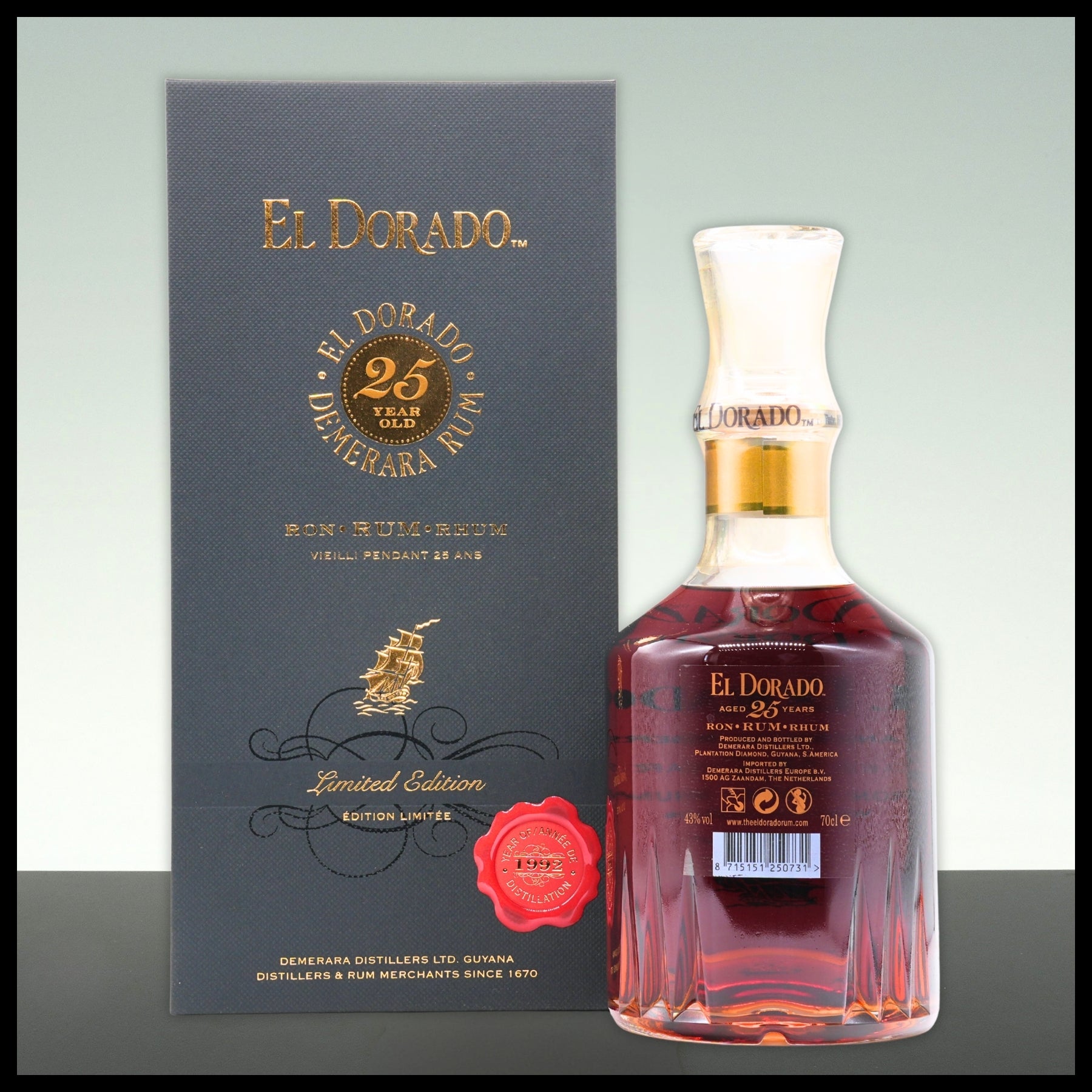 El Dorado 25 YO Rum 0,7L - 43% Vol. - Trinklusiv