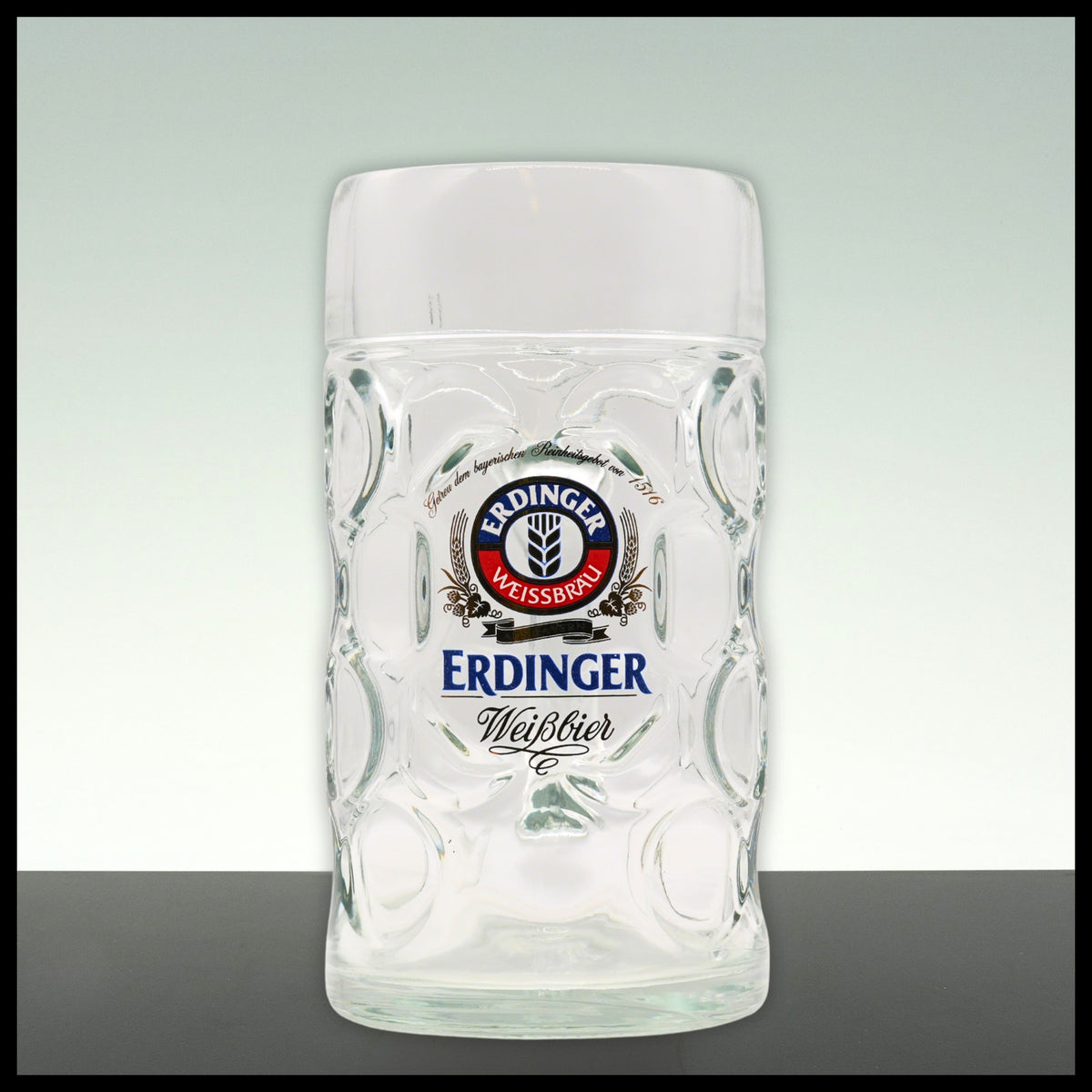 Erdinger Maßkrug Glas 1L - Trinklusiv