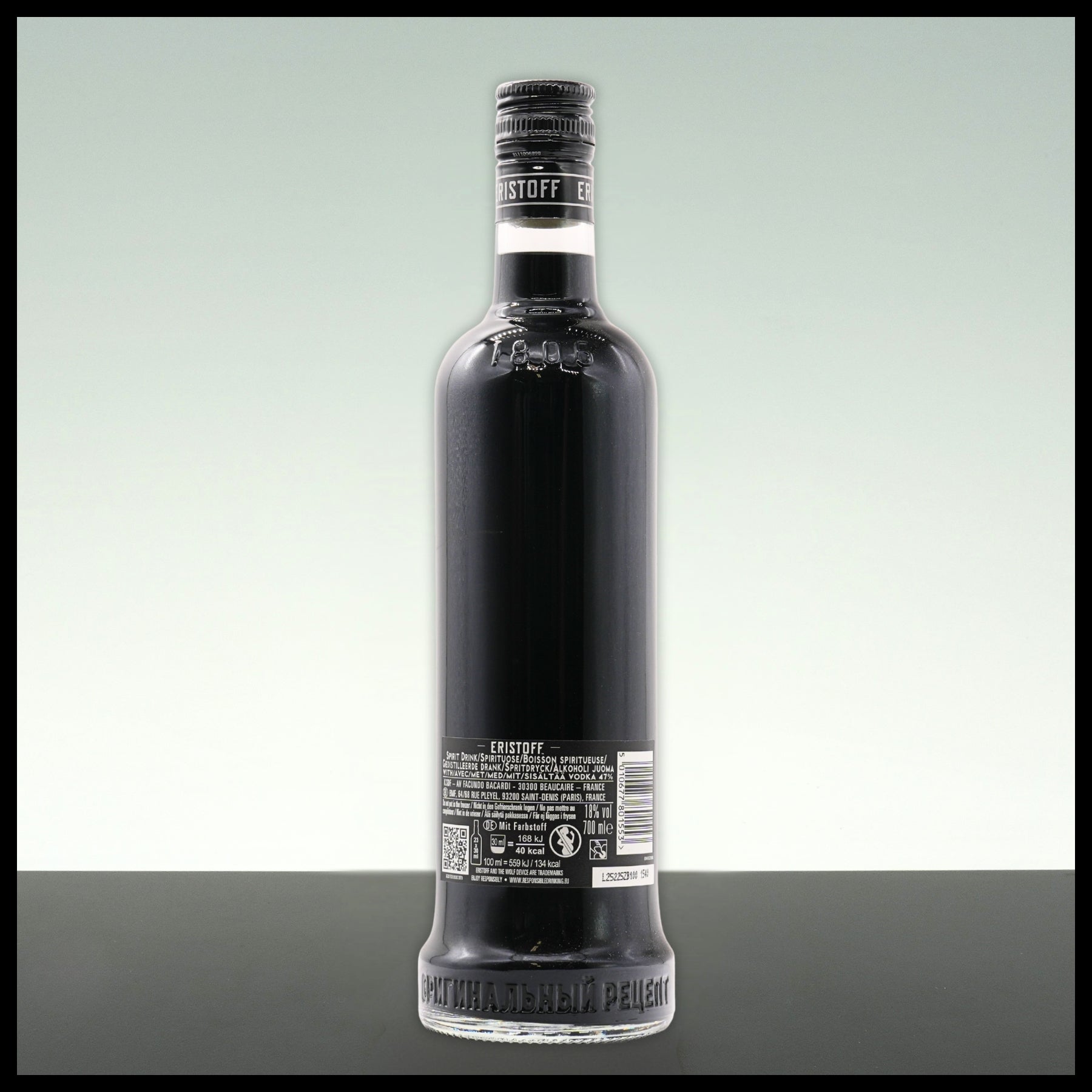 Eristoff Black Wildberry Flavoured Vodka 0,7L - 18% Vol.