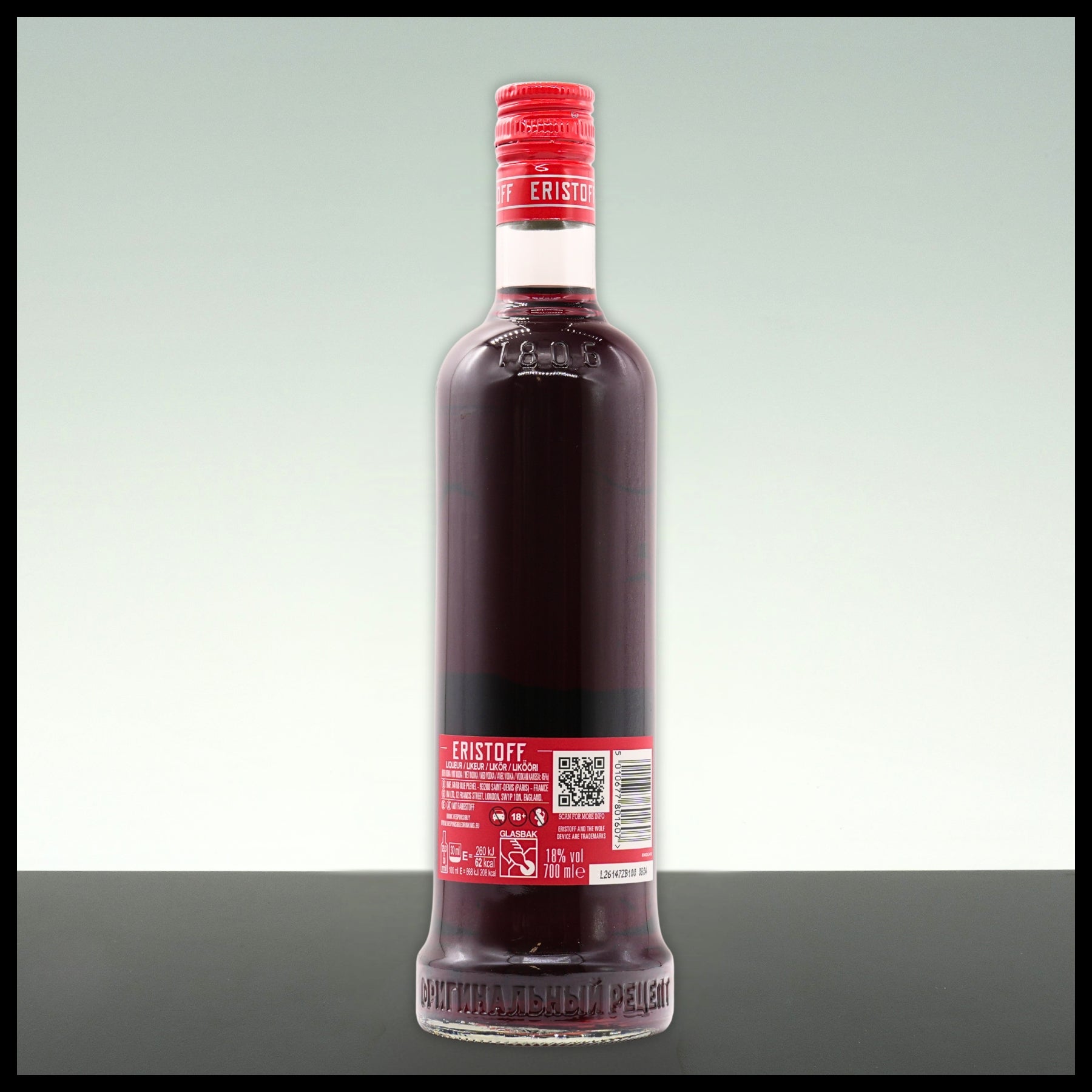 Eristoff Red Sloeberry Flavoured Vodka 0,7L - 18% Vol.