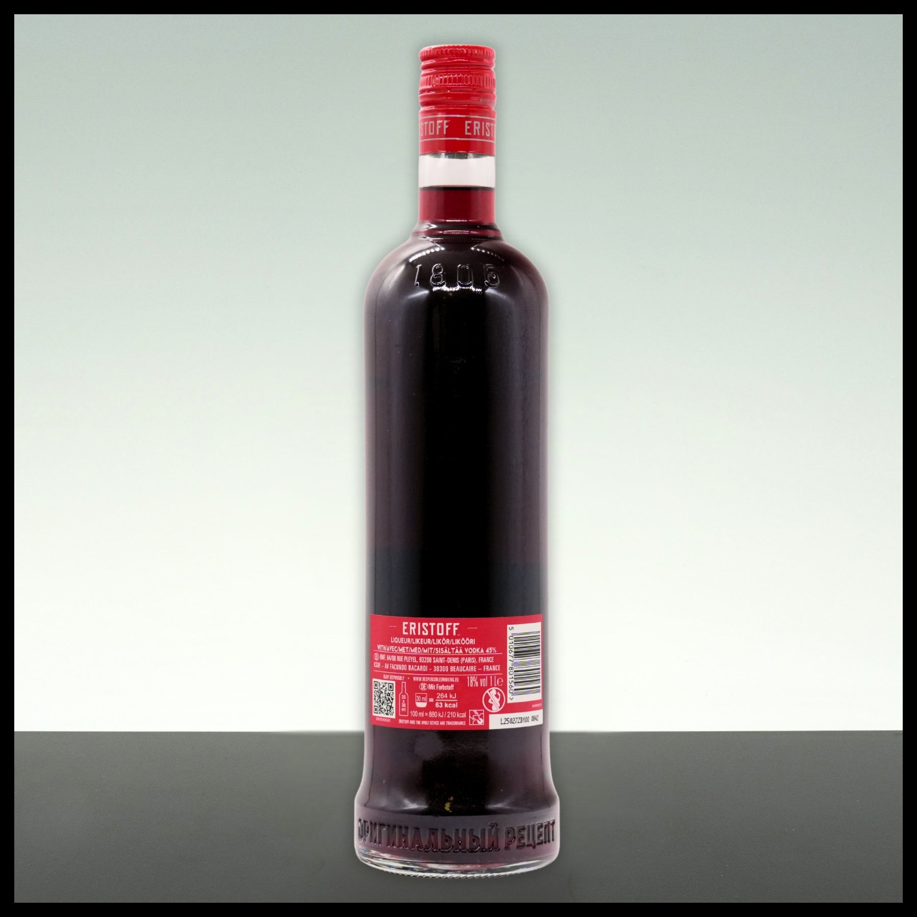 Eristoff Red Sloeberry Flavoured Vodka 1L - 18% Vol.