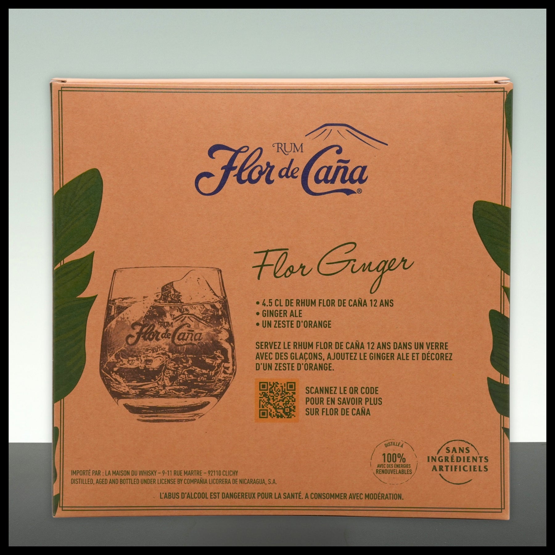 Flor de Cana Centenario 12 YO Rum mit 2 Gläsern 0,7L - 40% Vol. - Trinklusiv
