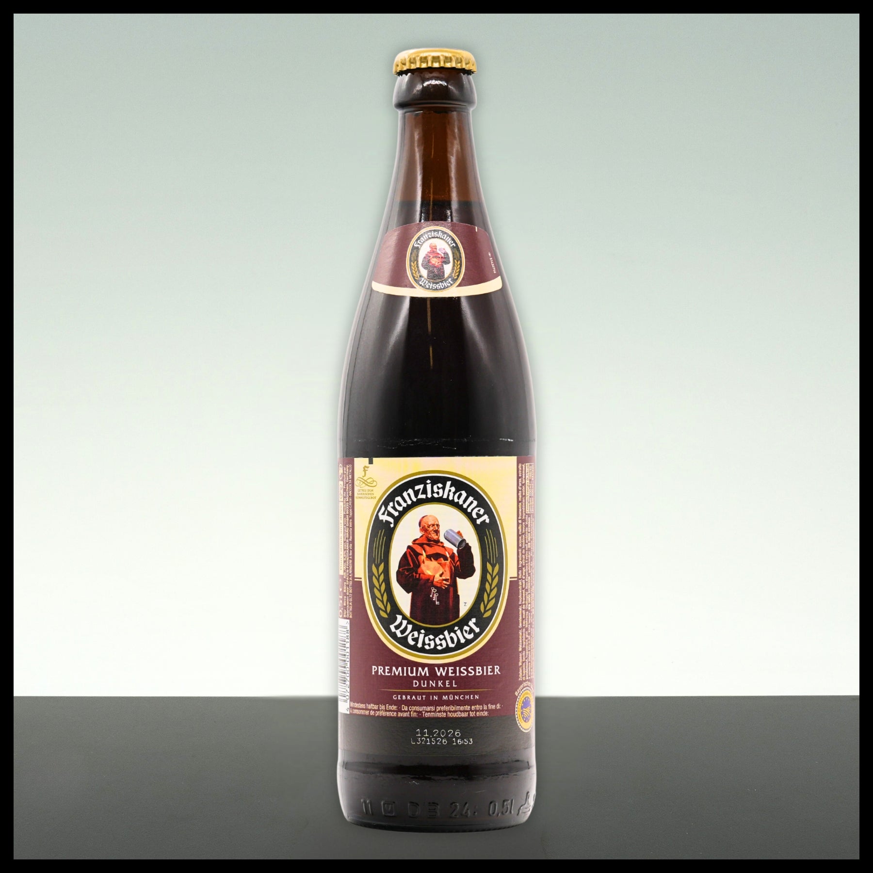 Franziskaner Weißbier Dunkel 0,5L - 5% Vol. - Trinklusiv