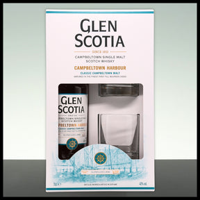 Glen Scotia Campbeltown Harbour Whisky Geschenkbox mit 2 Gläsern 0,7L - 40% Vol.