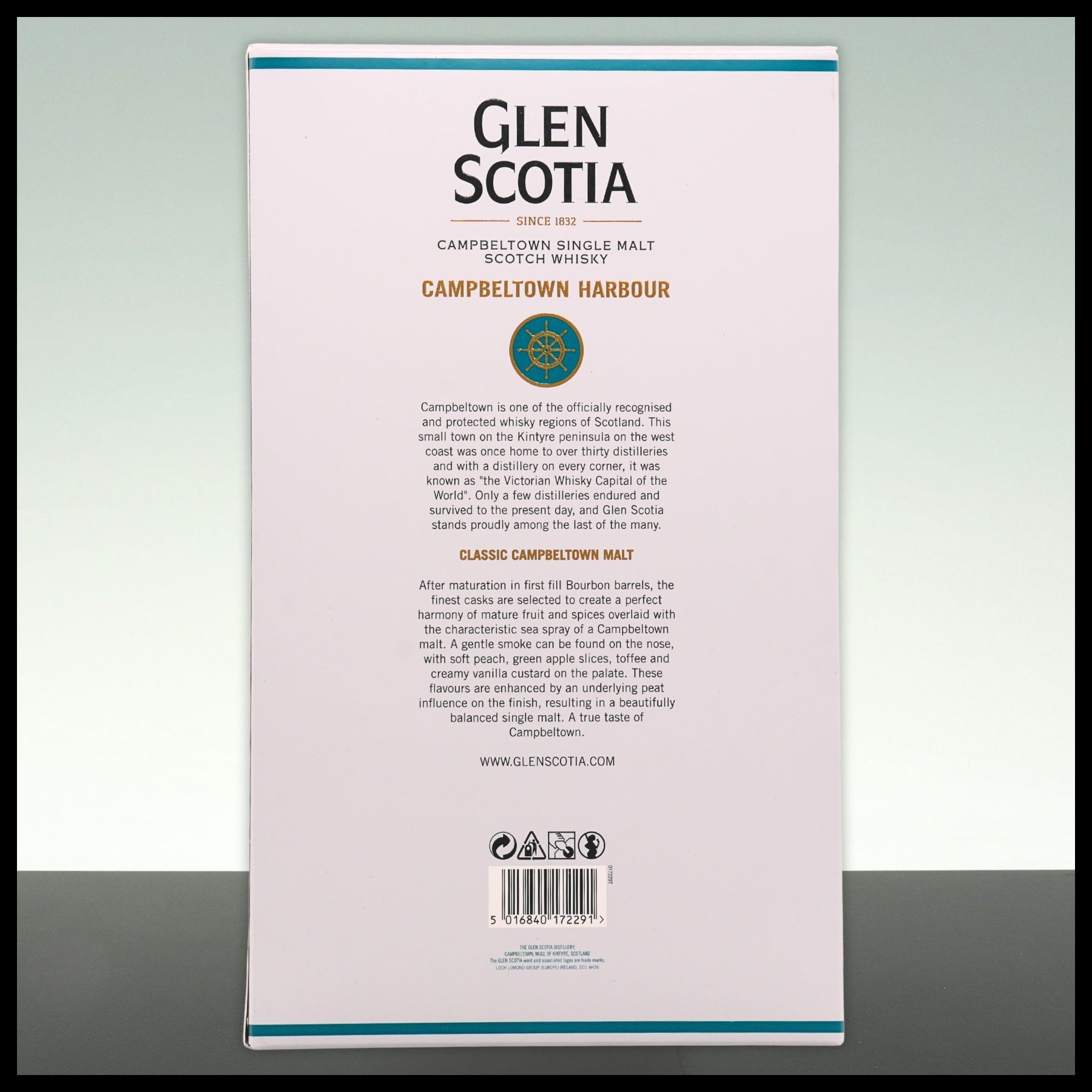 Glen Scotia Campbeltown Harbour Whisky Geschenkbox mit 2 Gläsern 0,7L - 40% Vol.