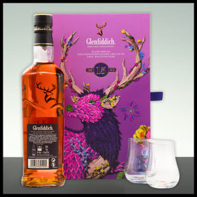 Glenfiddich 15 YO Single Malt Whisky Geschenkbox mit 2 Gläsern 0,7L - 40% Vol. - Trinklusiv
