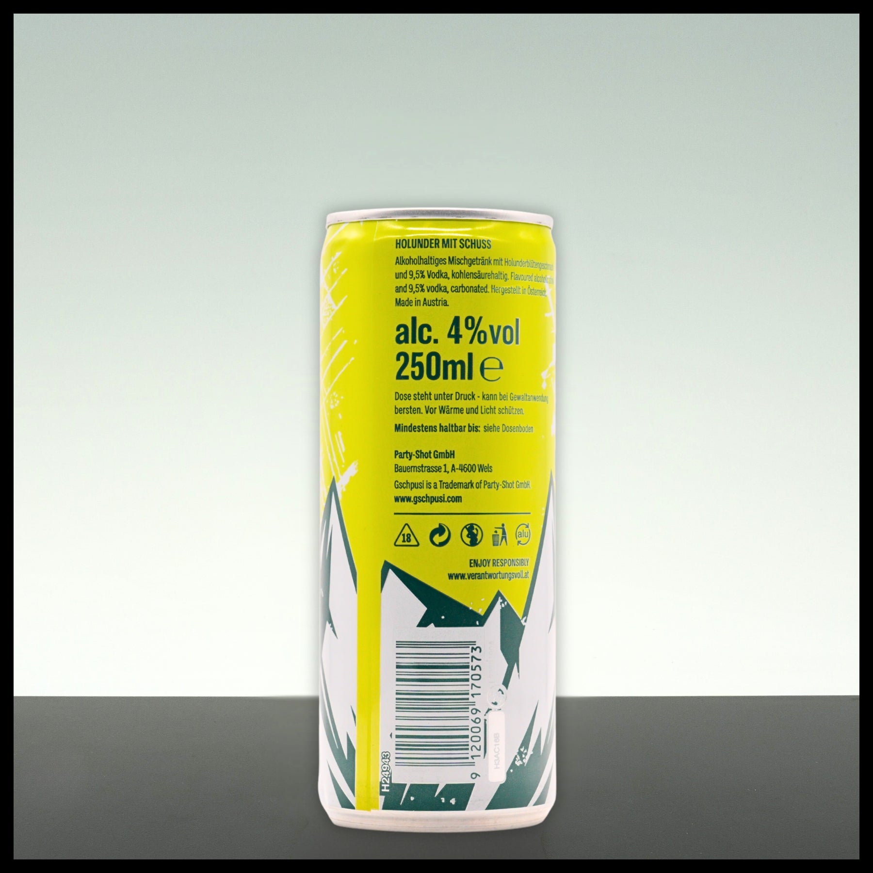 Gschpusi Holunder mit Schuss "Vodka-Holunder" 0,25L - 4% Vol. - Trinklusiv