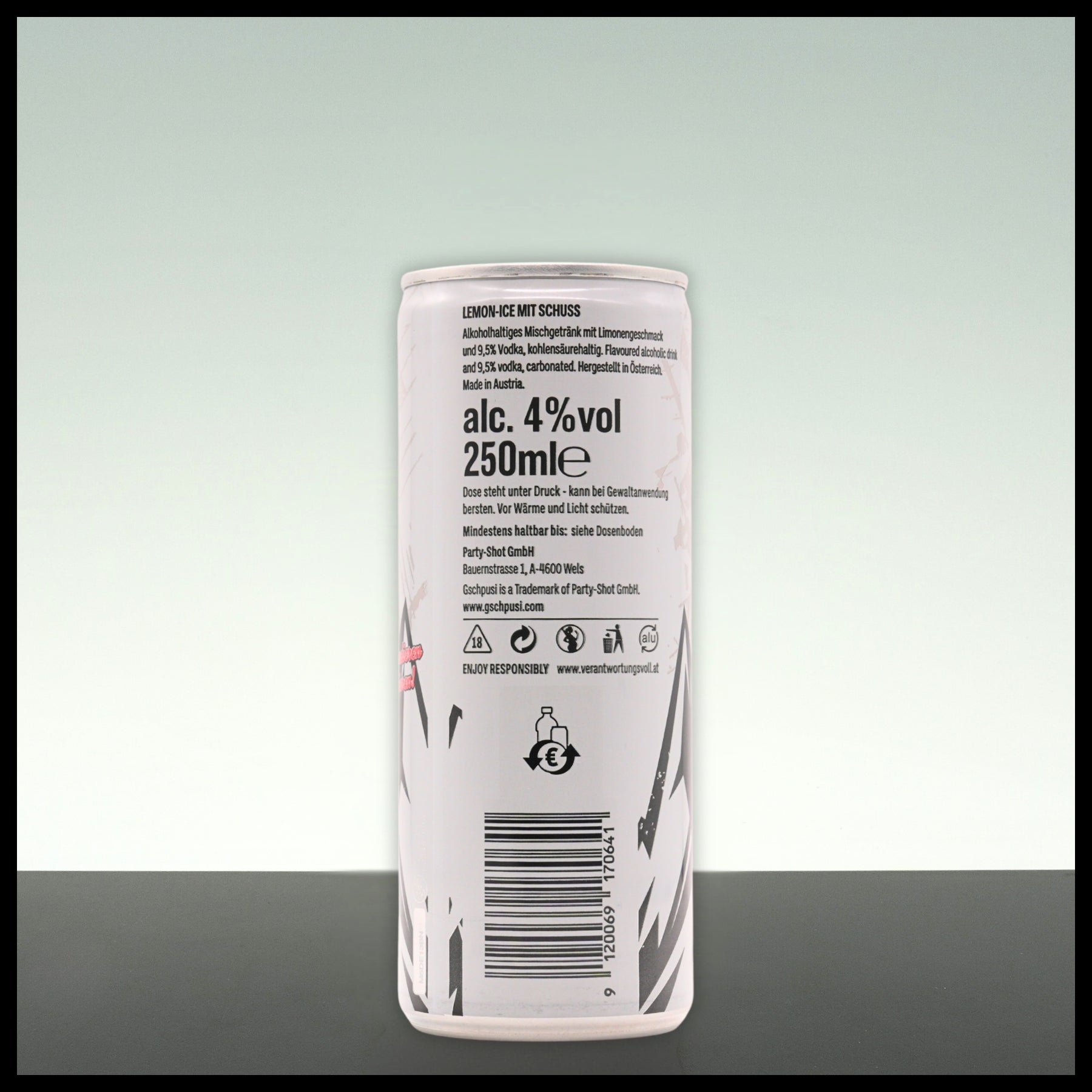 Gschpusi Lemon-Ice mit Schuss "Vodka-Lemon" 0,25L - 4% Vol. - Trinklusiv