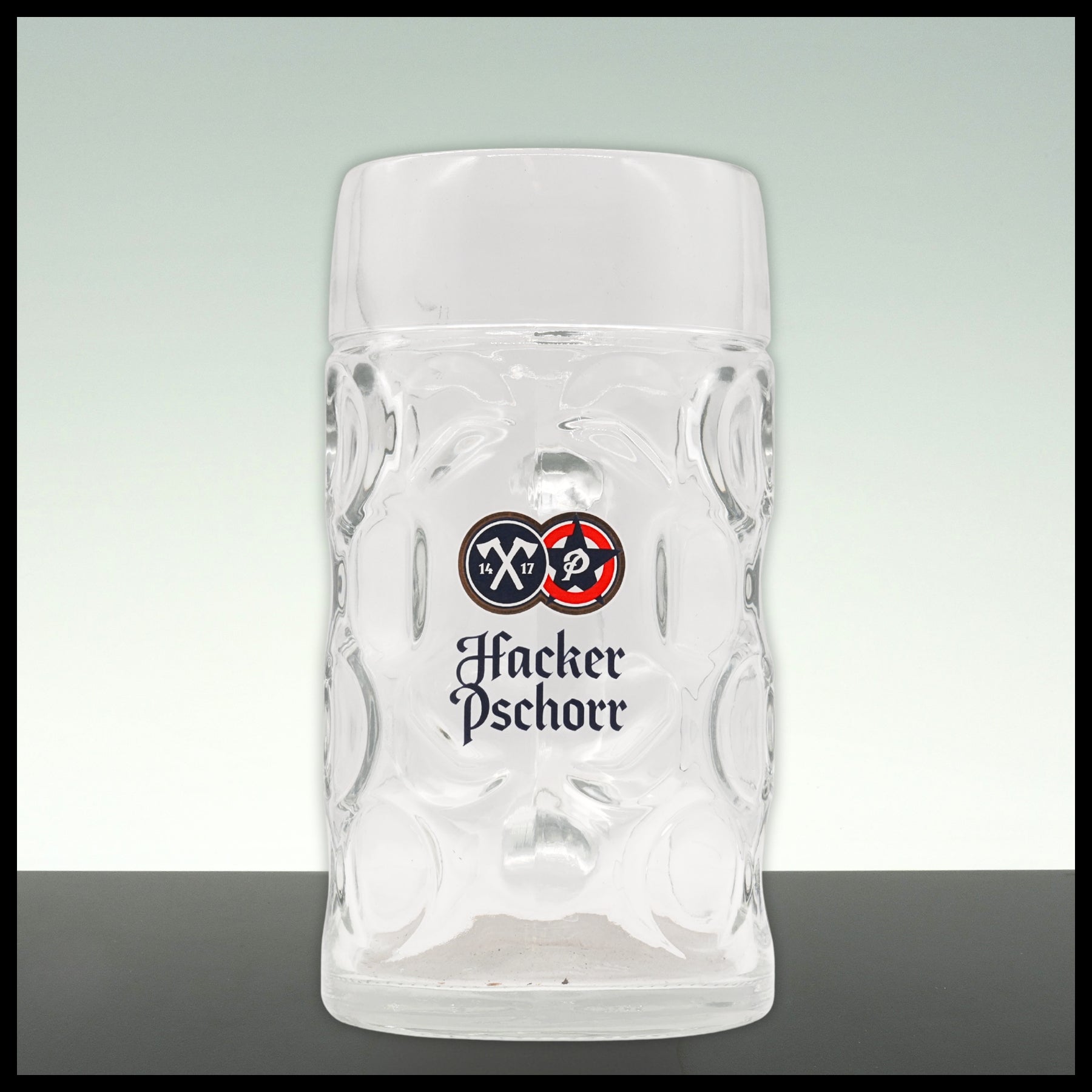 Hacker Pschorr Maßkrug Glas 1L
