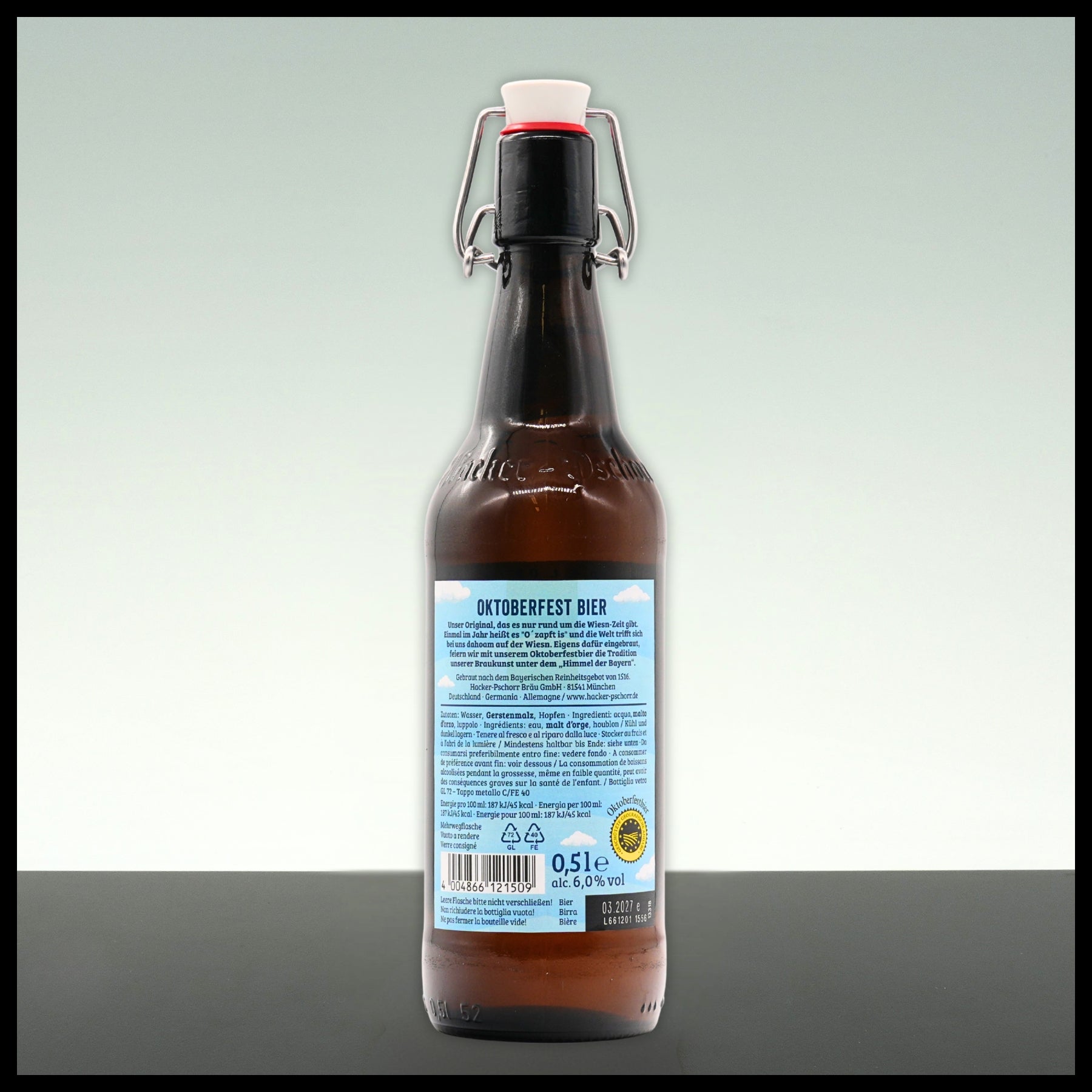 Hacker Pschorr Oktoberfest Bier 0,5L - 6% Vol.