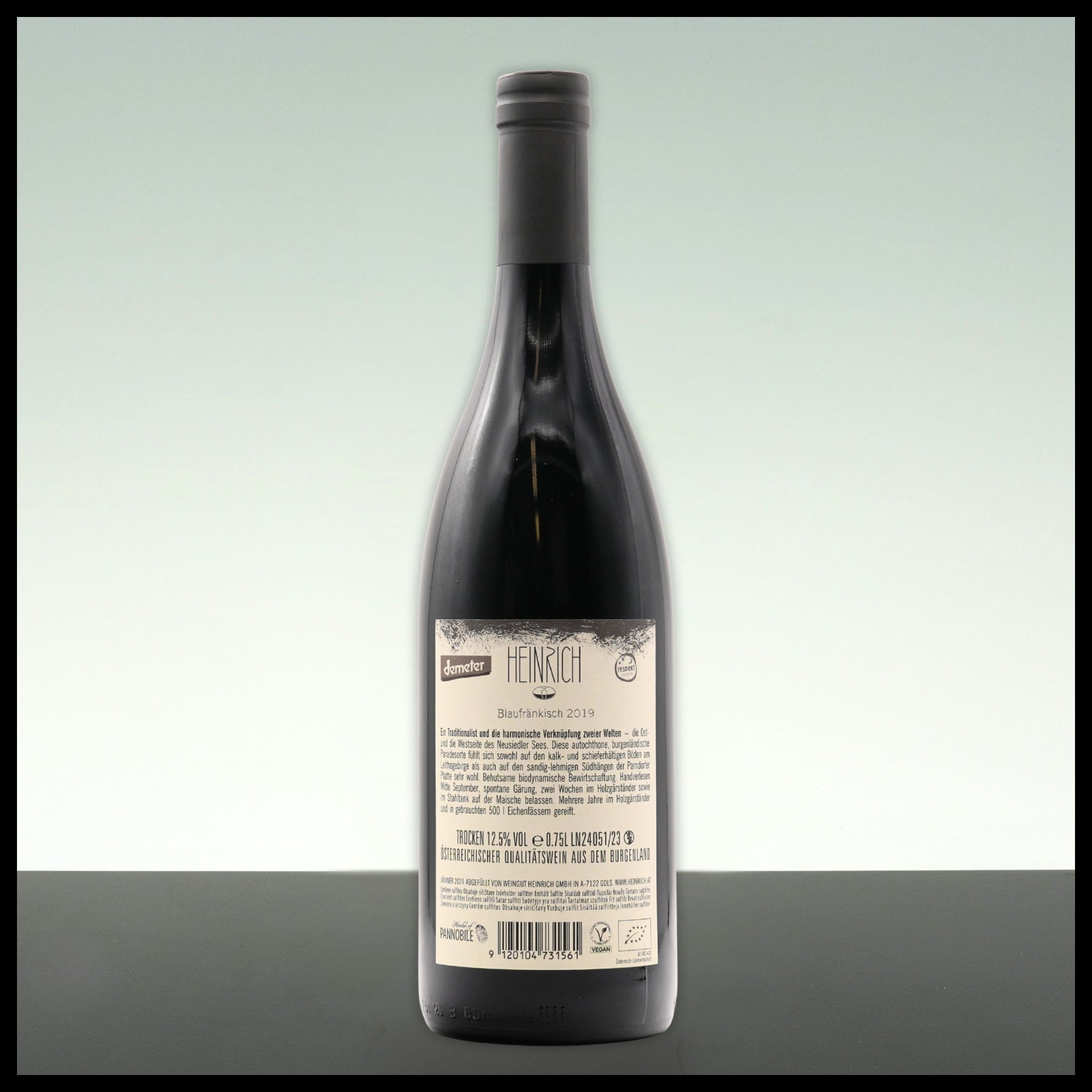 Heinrich Blaufränkisch 2019 0,75L - 12,5% Vol. - Trinklusiv