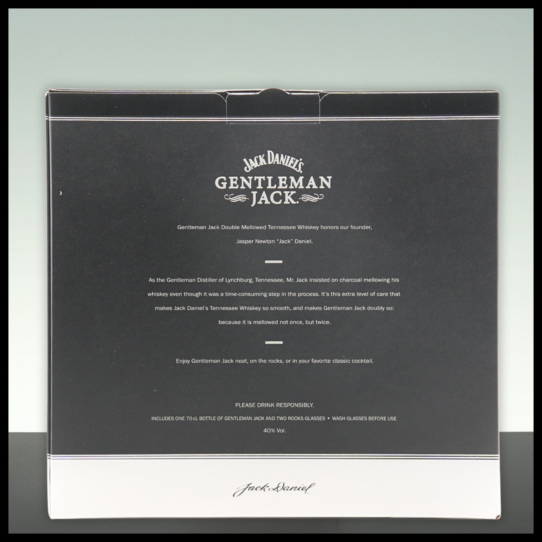 Jack Daniel's Gentleman Jack Geschenkbox mit 2 Gläsern 0,7L - 40% Vol.