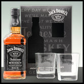 Jack Daniel's Old No. 7 Tennessee Whiskey Geschenkbox mit 2 Gläsern 0,7L - 40% Vol. - Trinklusiv
