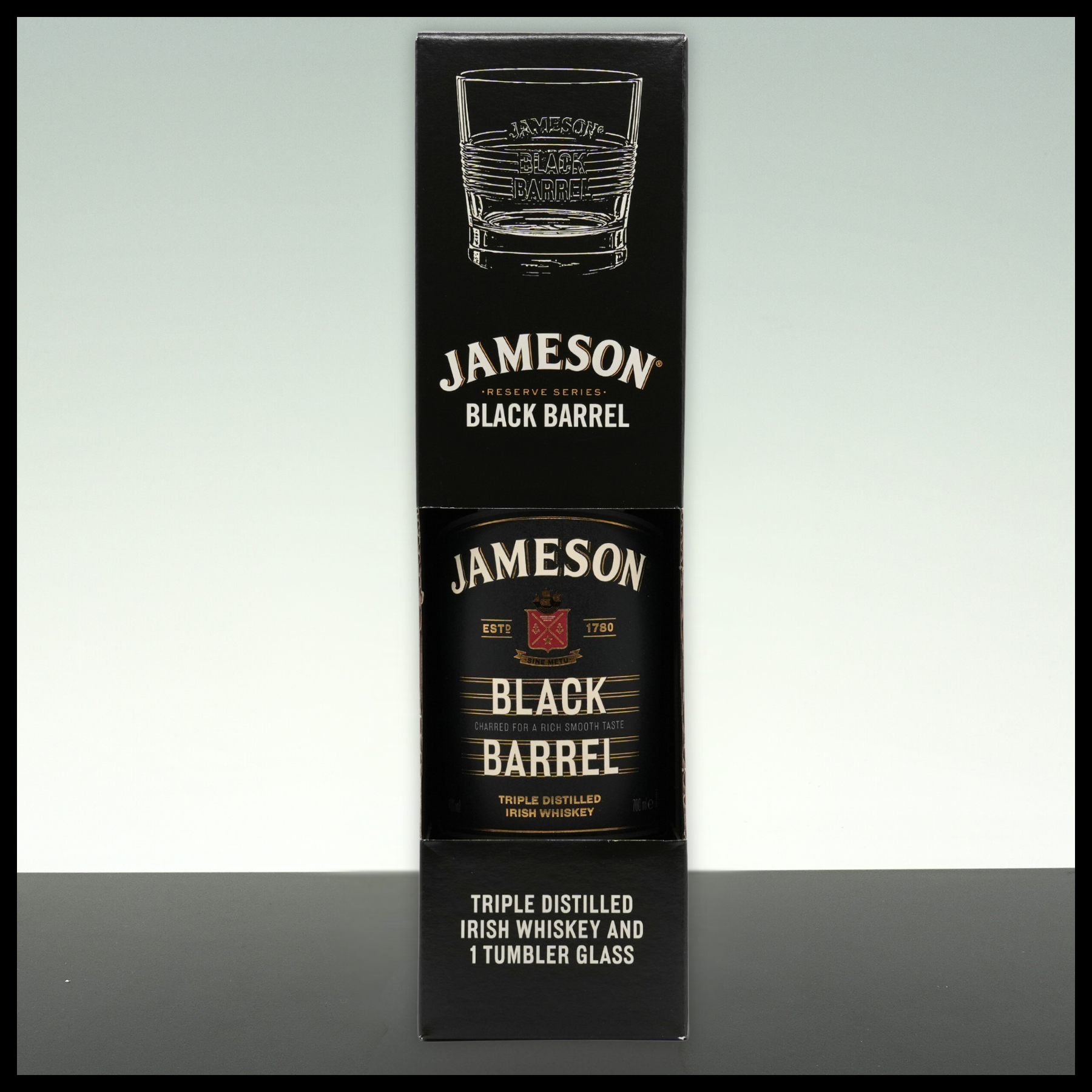 Jameson Black Barrel Irish Whiskey Geschenkbox mit Glas 0,7L - 40% Vol.