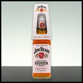 Jim Beam Kentucky Straight Bourbon Whiskey mit Glas 0,7L - 40% Vol.