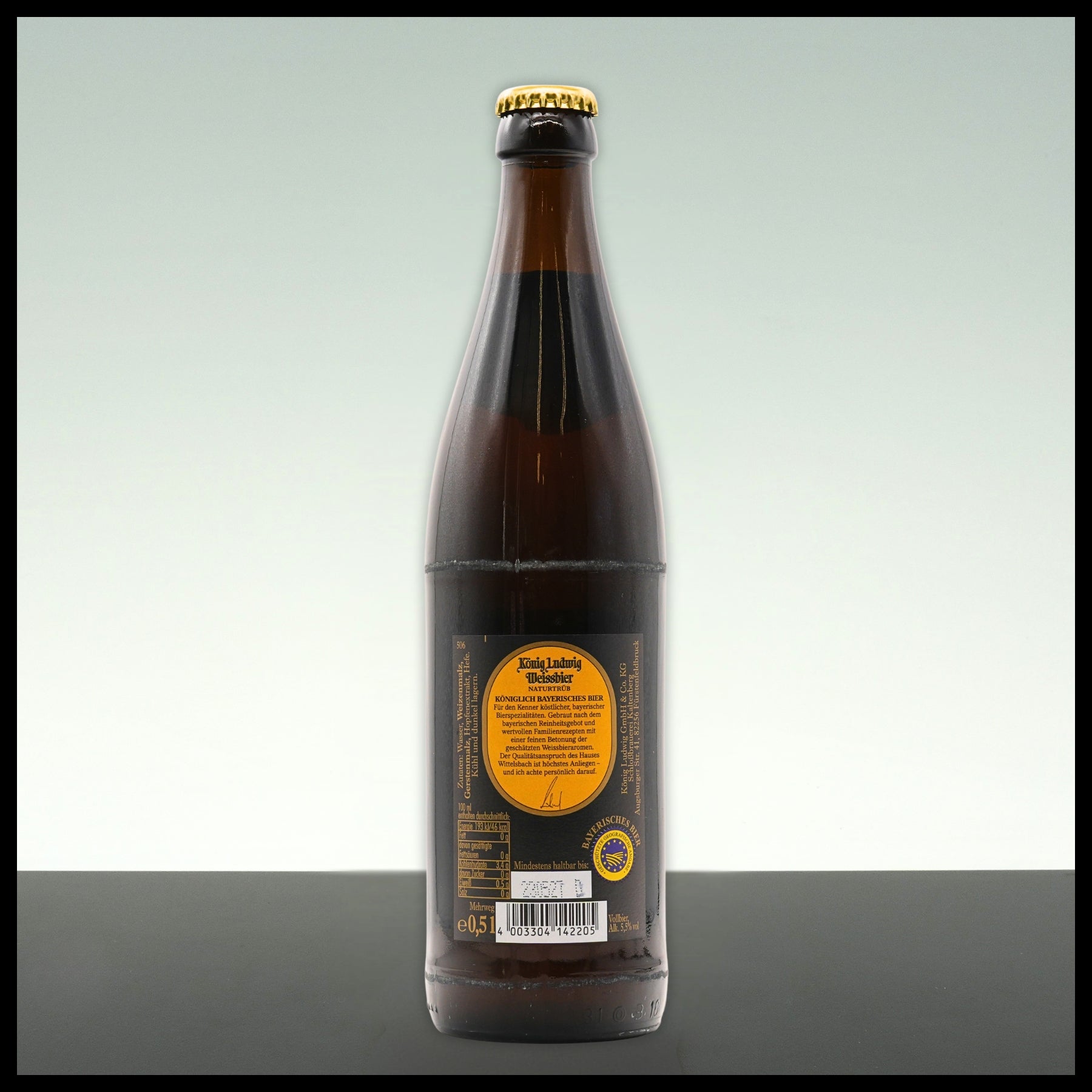 König Ludwig Weißbier Naturtrüb 0,5L - 5,5% Vol. - Trinklusiv