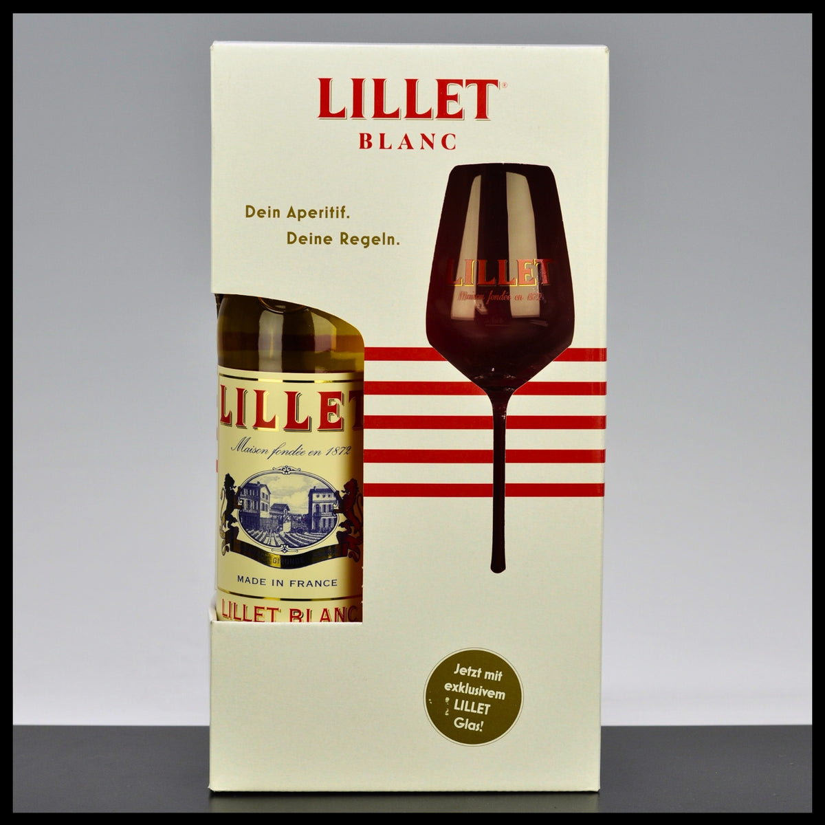 Lillet Blanc Geschenkbox mit Glas 0,75L - 17% Vol.