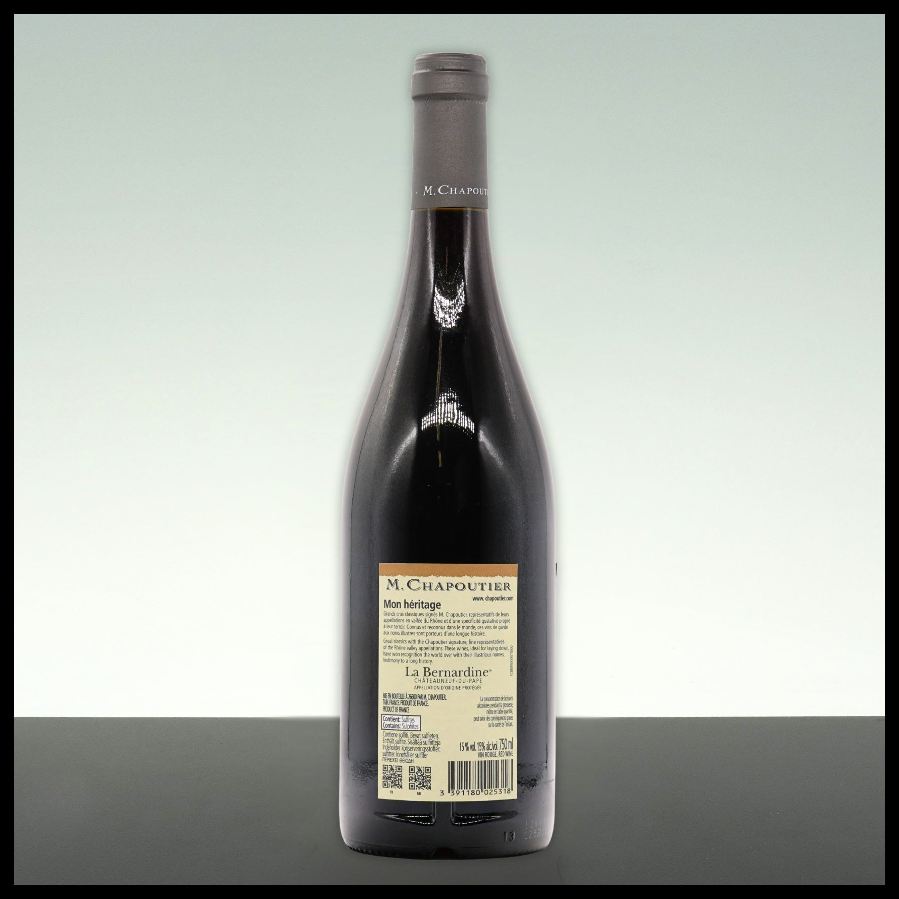 M. Chapoutier Chateauneuf du Pape Rouge 2023 La Bernardine 0,75L - 15% Vol. - Trinklusiv