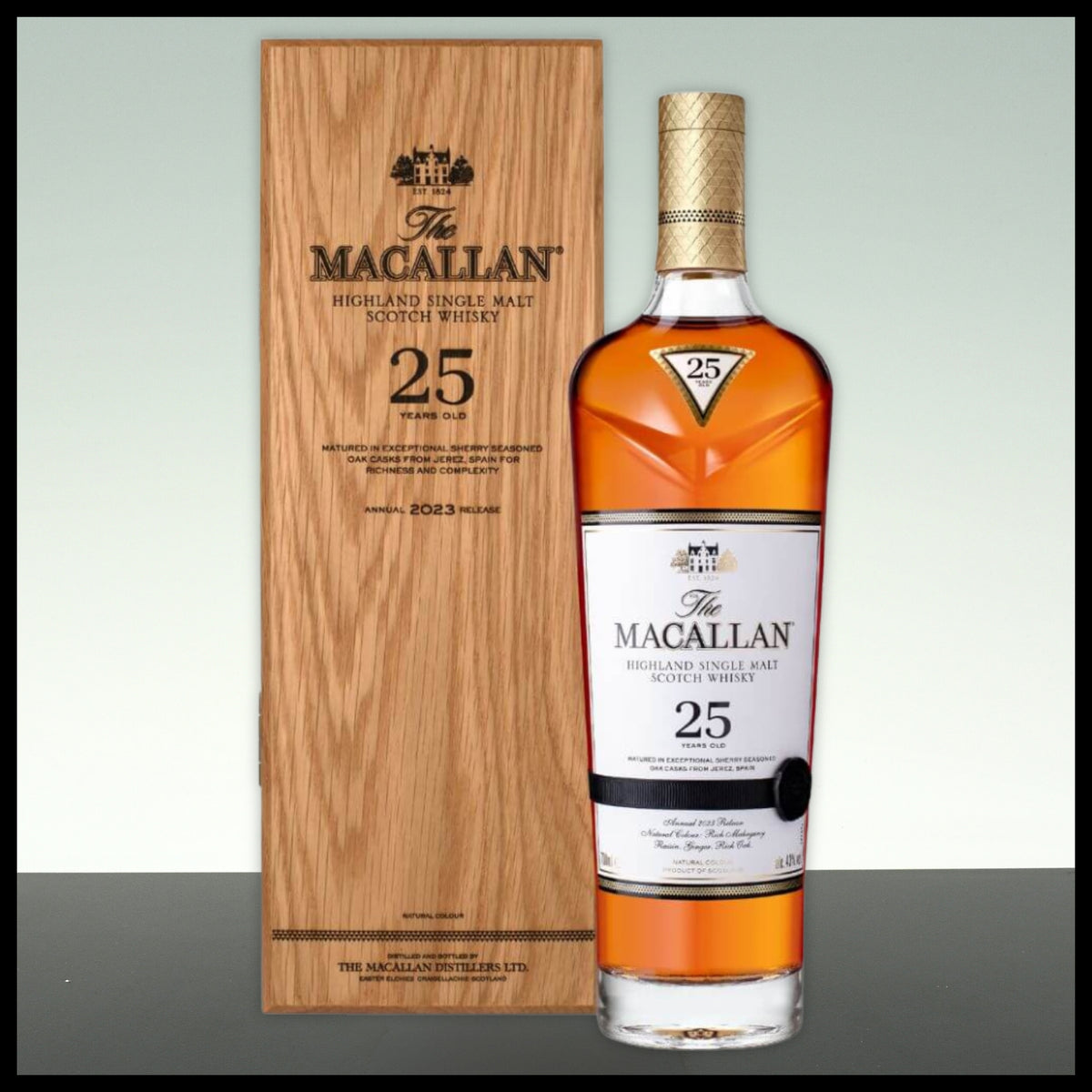 Macallan 25 YO Sherry Oak Cask 2023 Highland Single Malt Whisky 0,7L - 43% Vol.