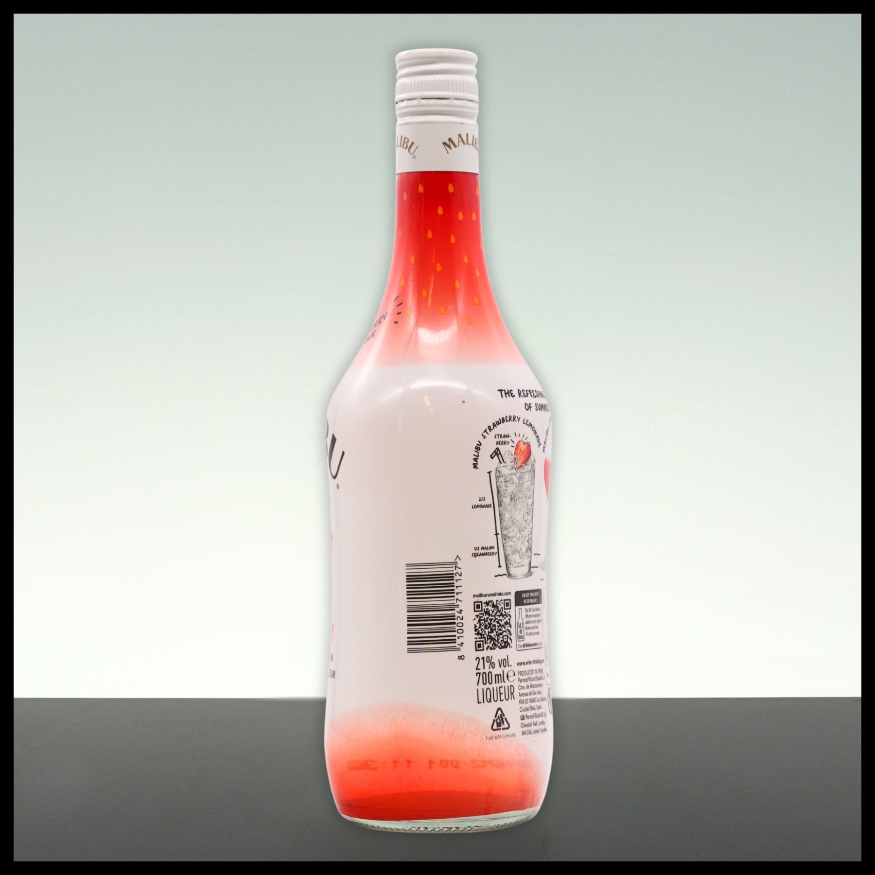 Malibu Strawberry 0,7L - 21% Vol. - Trinklusiv