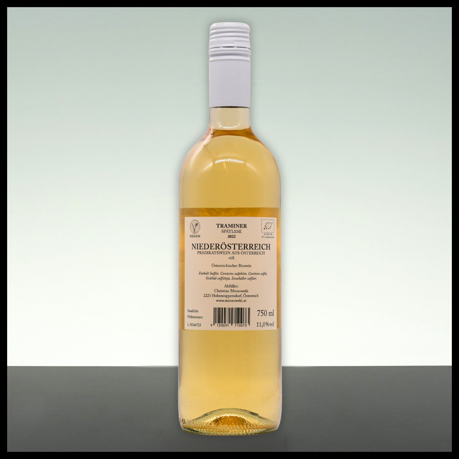 Mrozowski Traminer Spätlese 2022 0,75L - 11% Vol. - Trinklusiv