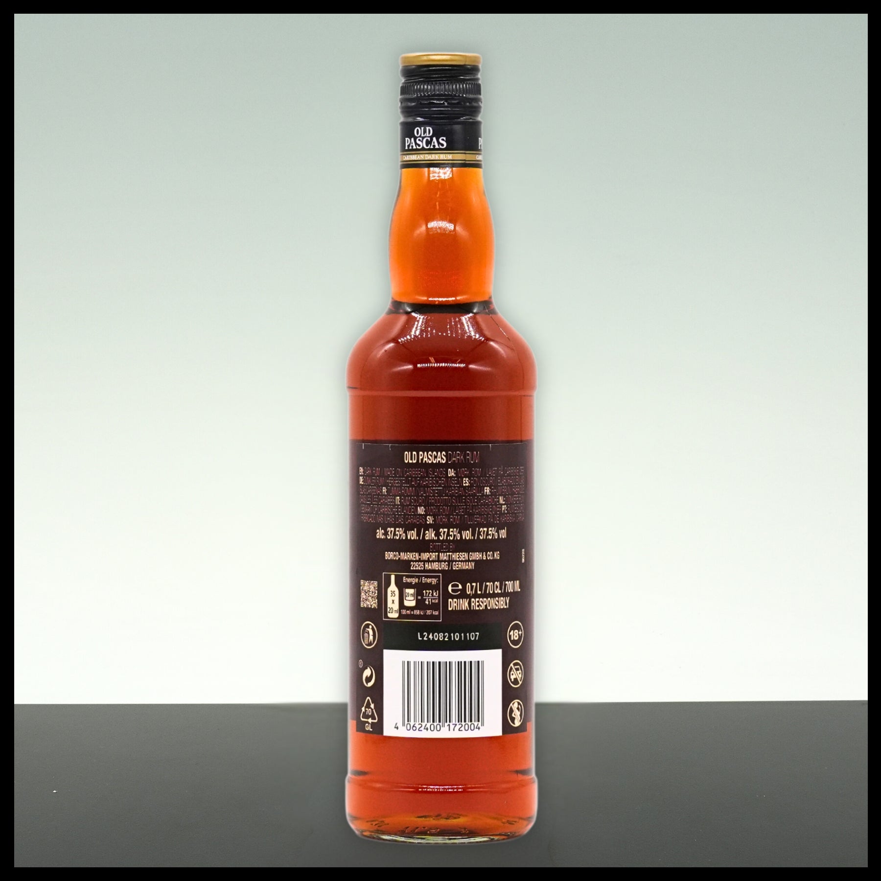 Old Pascas Caribbean Island Dark Rum 0,7L - 37,5% Vol.