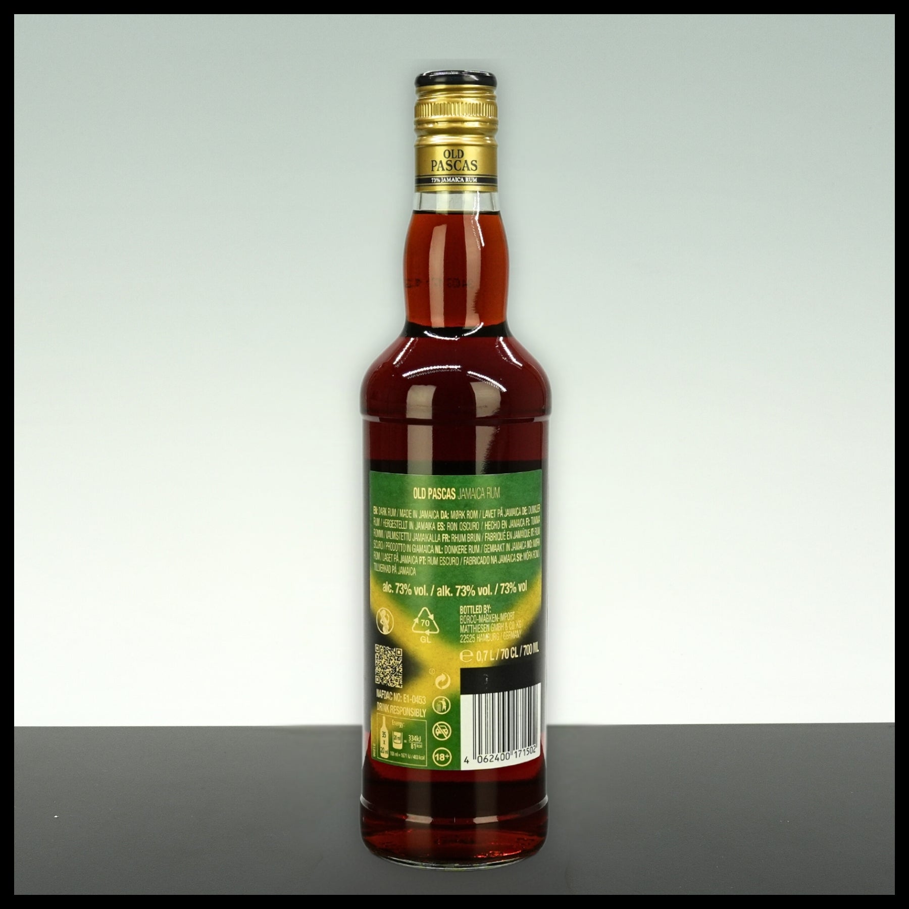 Old Pascas Overproof Dark Jamaica Rum 0,7L - 73% Vol.