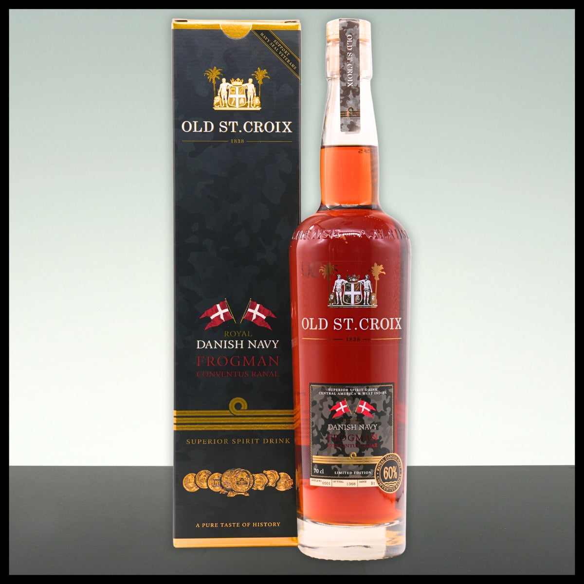 Old St. Croix Royal Danish Navy FROGMAN Conventus Ranae 0,7L - 60% Vol. - Trinklusiv