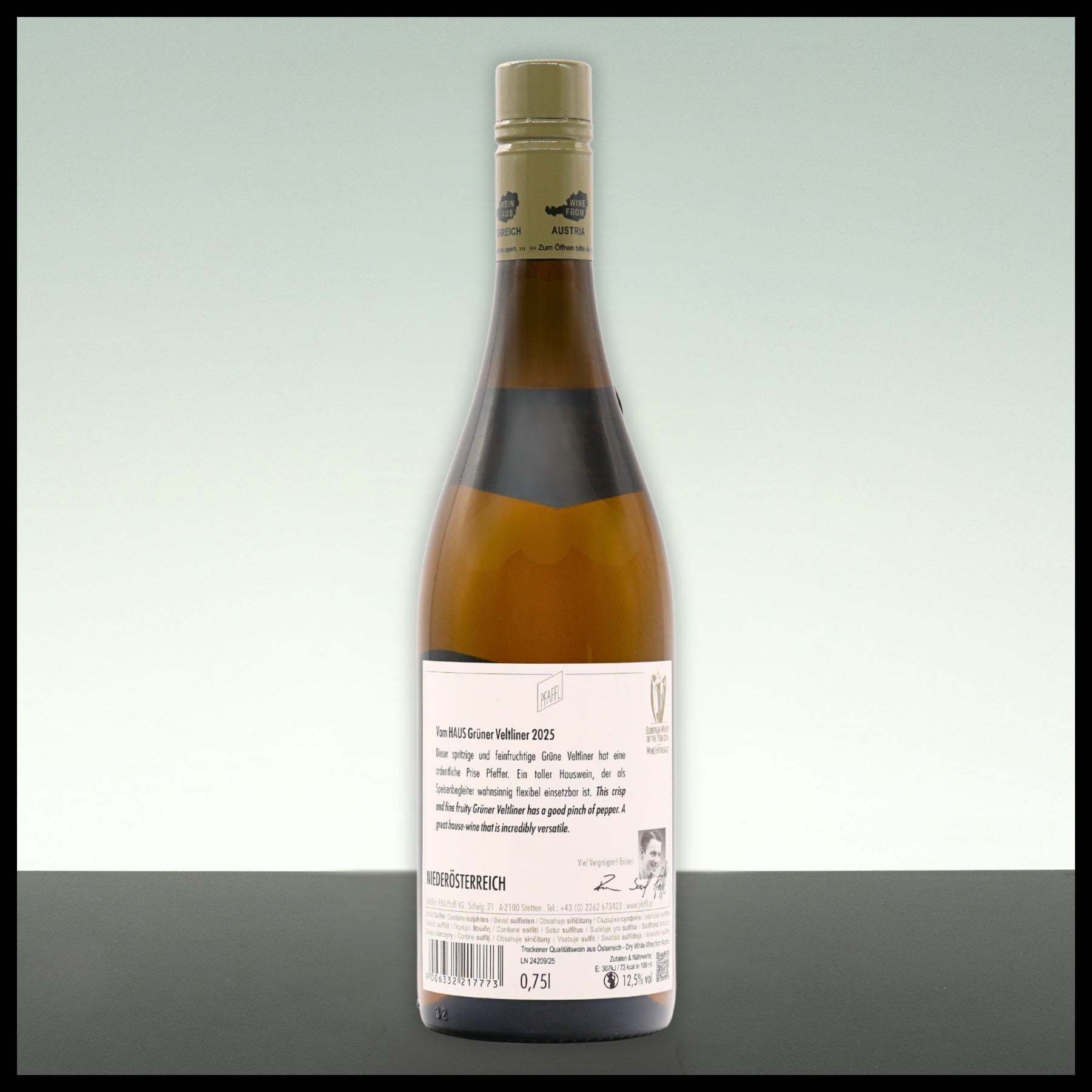 Pfaffl Grüner Veltliner vom Haus 2025 0,75L - 12,5% Vol. - Trinklusiv