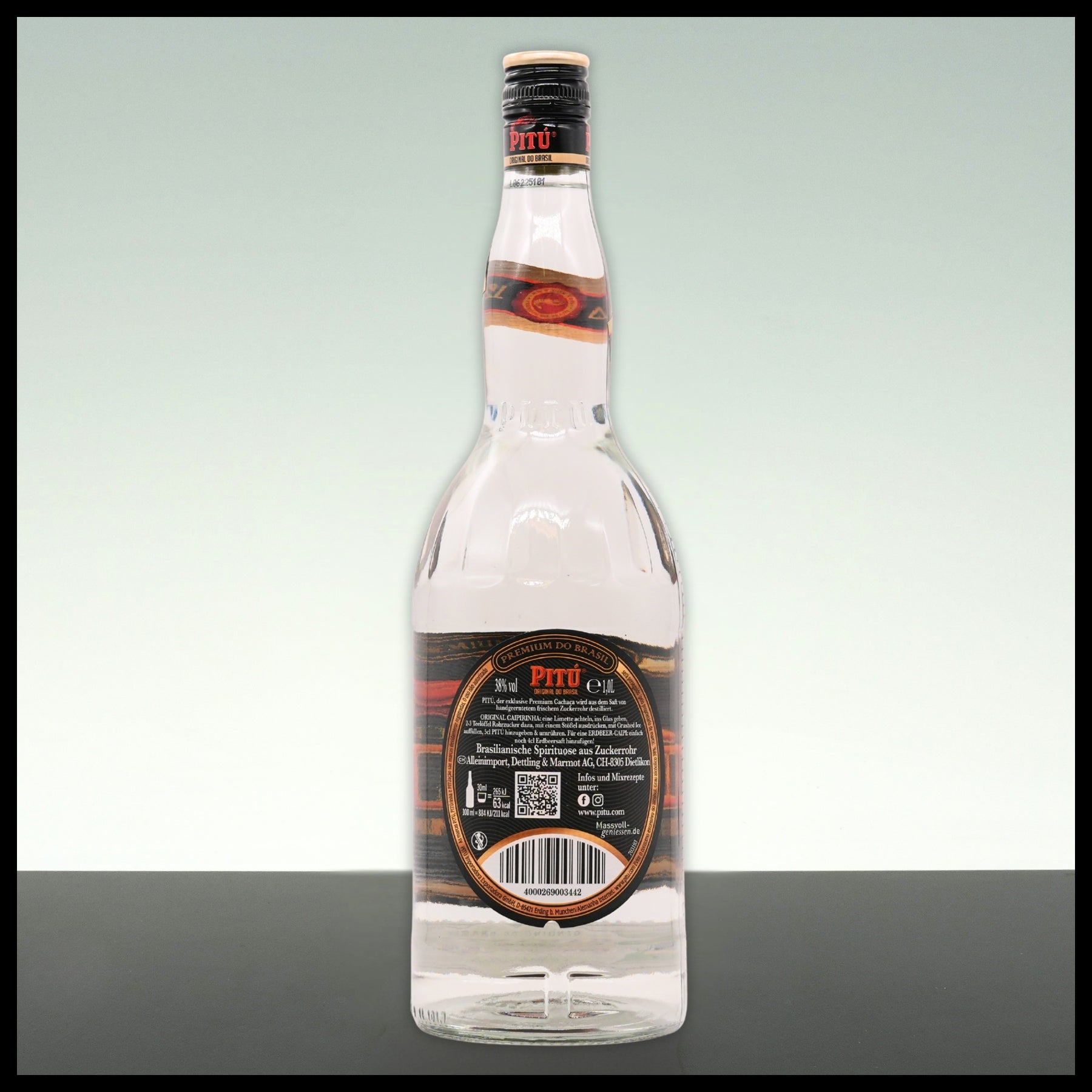 Pitu Cachaca Original do Brasil 1L - 38% Vol. - Trinklusiv