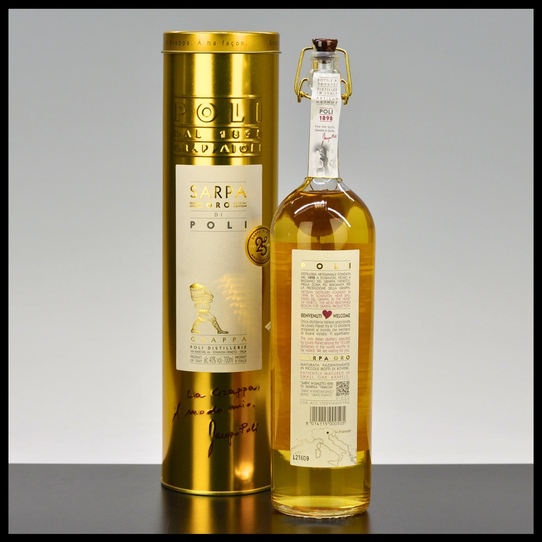 Poli Grappa Sarpa Oro di Poli 0,7L - 40% Vol.