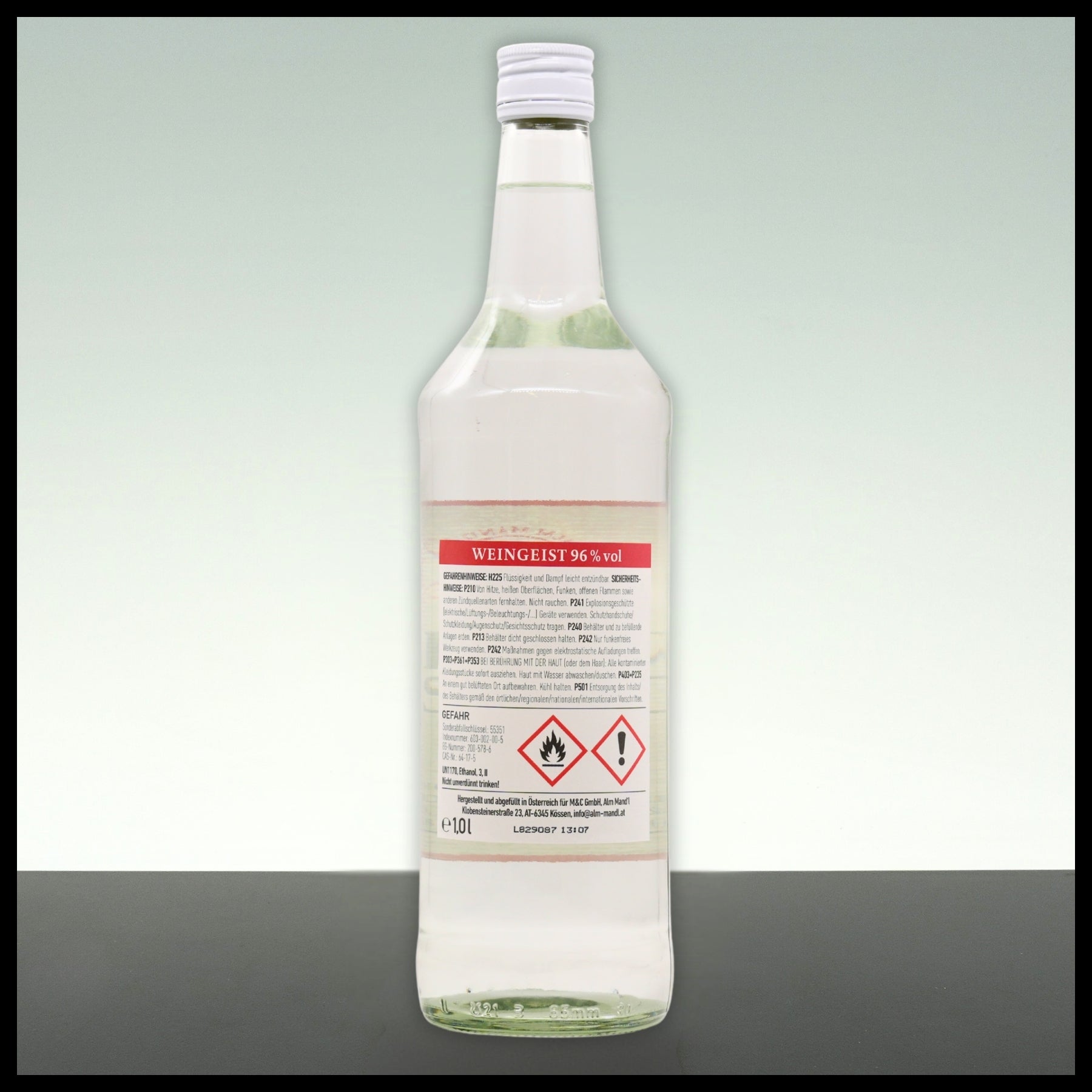 Prinz Alm Mandl Weingeist 1L - 96% Vol. - Trinklusiv