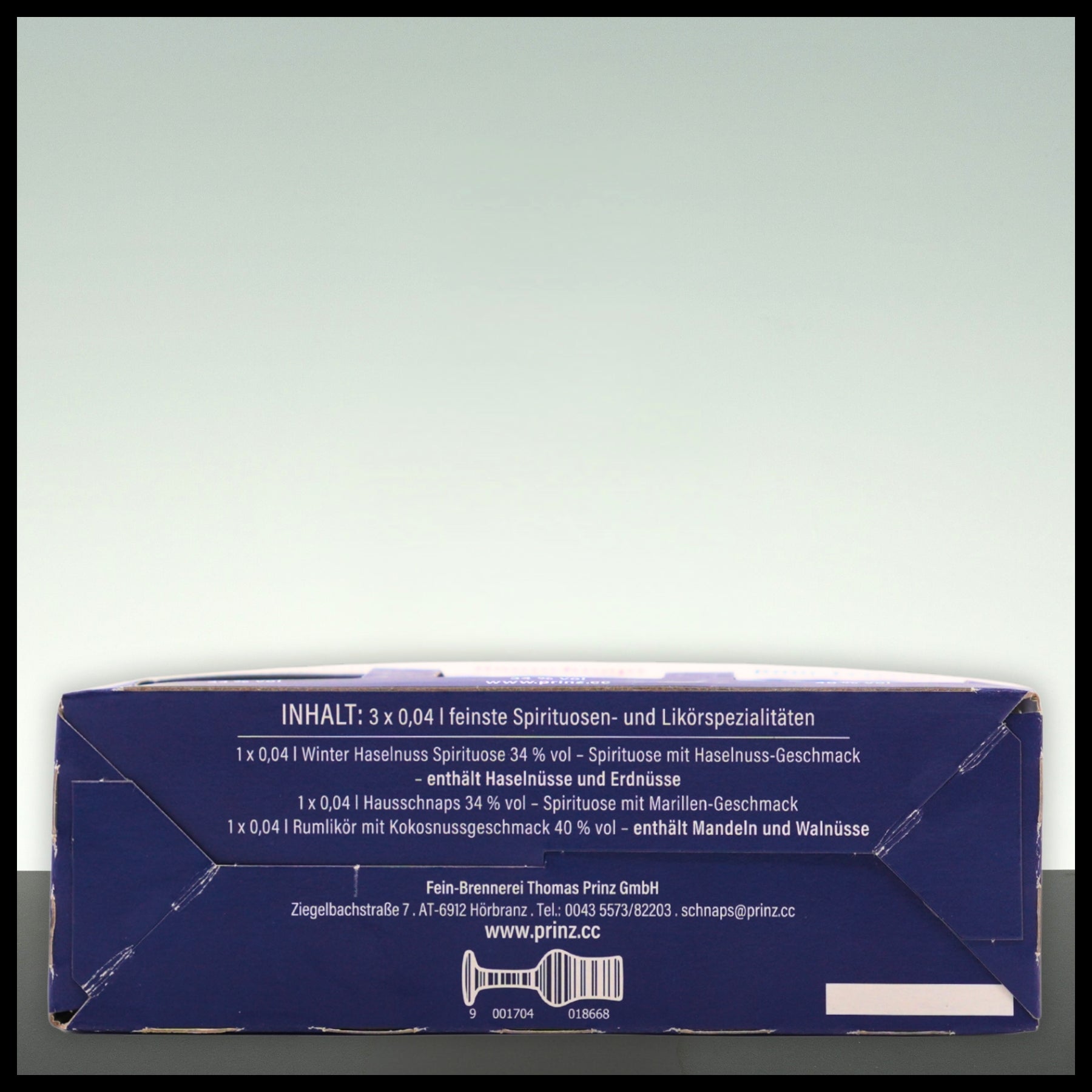 Prinz Christbaumkugeln Geschenkset BLAU 3x 0,04L - Trinklusiv