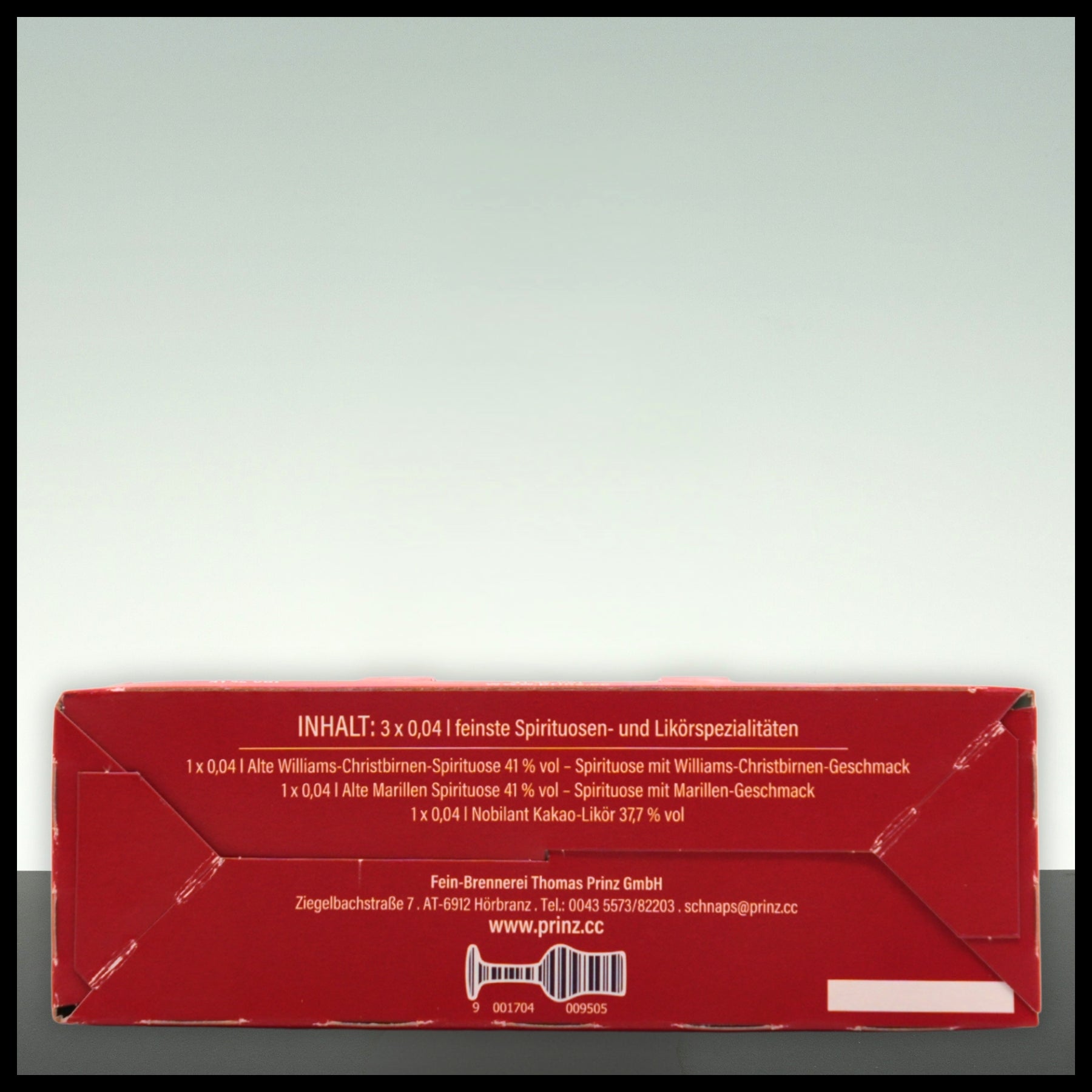 Prinz Christbaumkugeln Geschenkset ROT 3x 0,04L - Trinklusiv