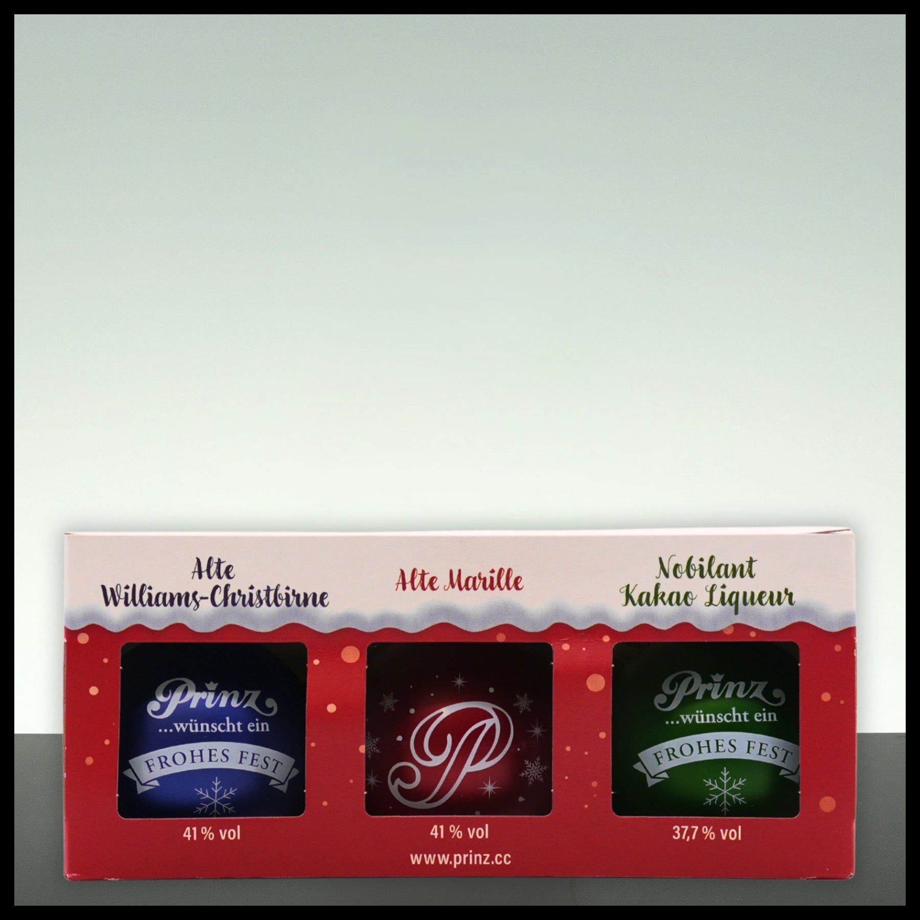 Prinz Christbaumkugeln Geschenkset ROT 3x 0,04L - Trinklusiv