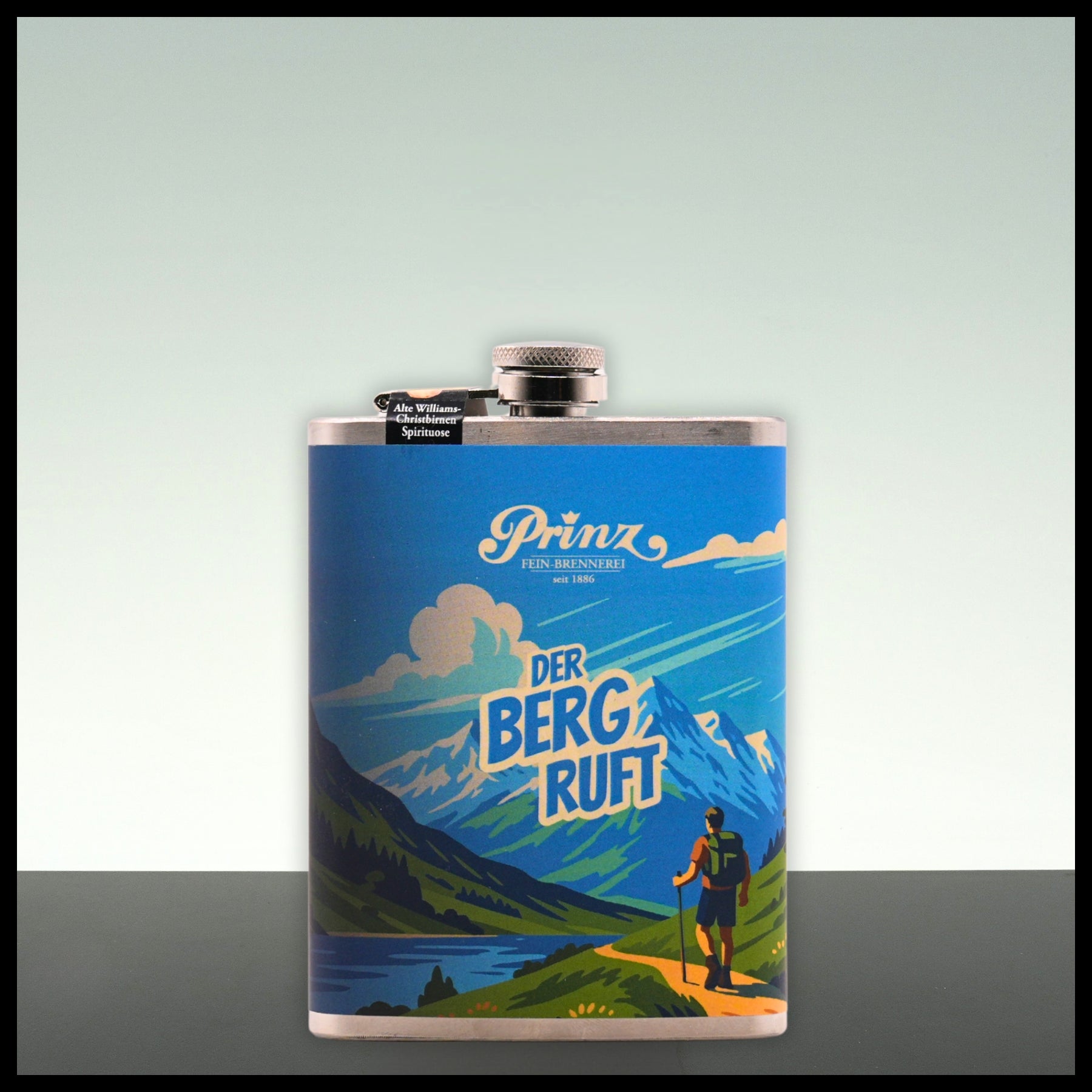 Prinz Flachmann Alte Williams-Birne "Der Berg ruft" 0,2L - 41% Vol. - Trinklusiv