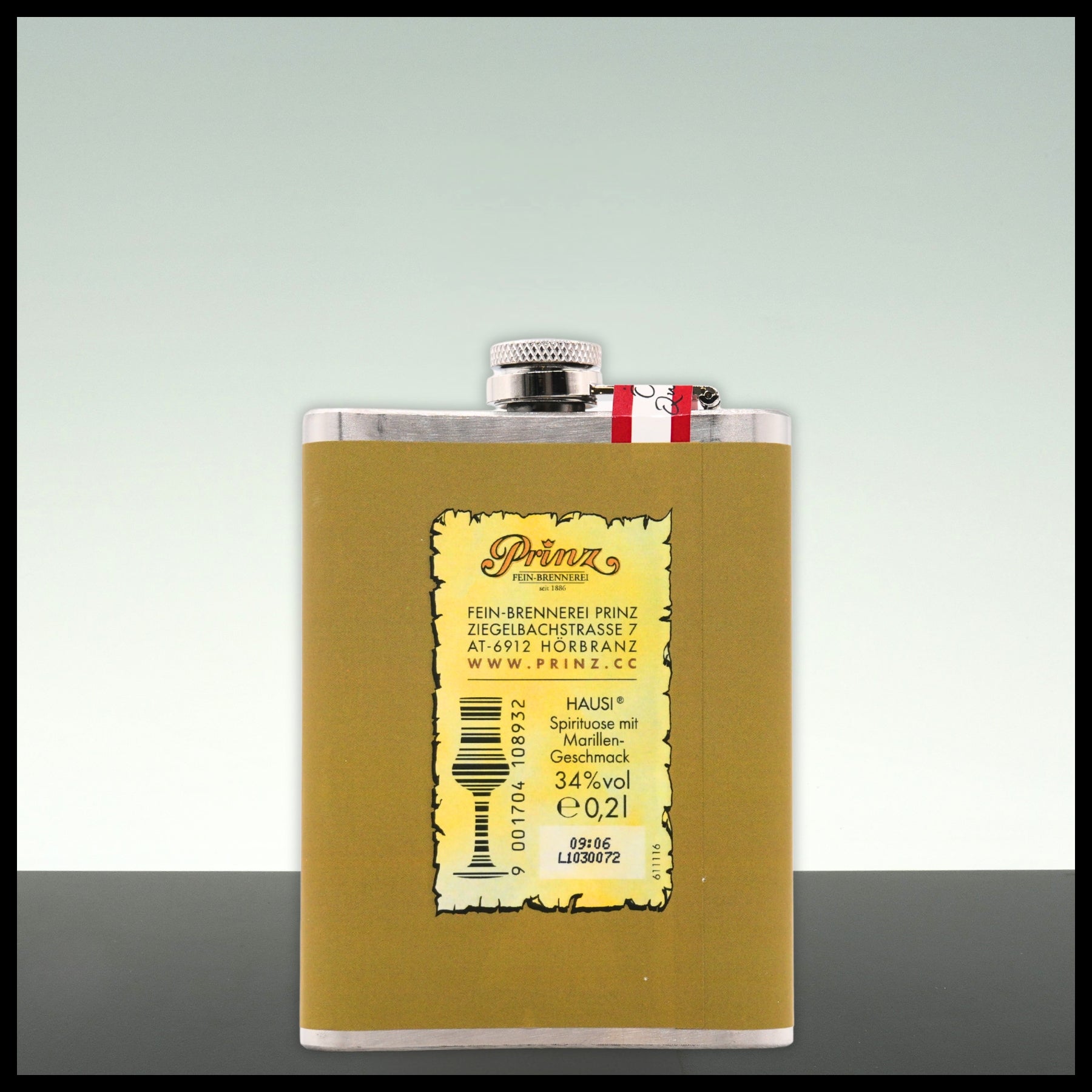 Prinz Flachmann Hausschnaps Marille 0,2L - 34% Vol.