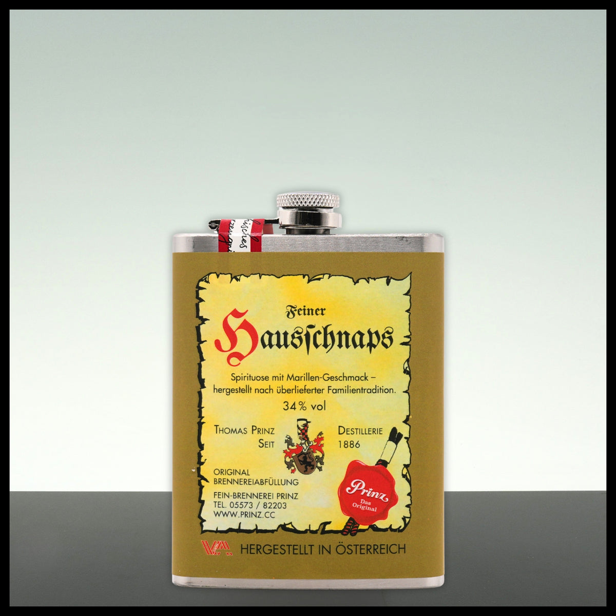 Prinz Flachmann Hausschnaps Marille 0,2L - 34% Vol.