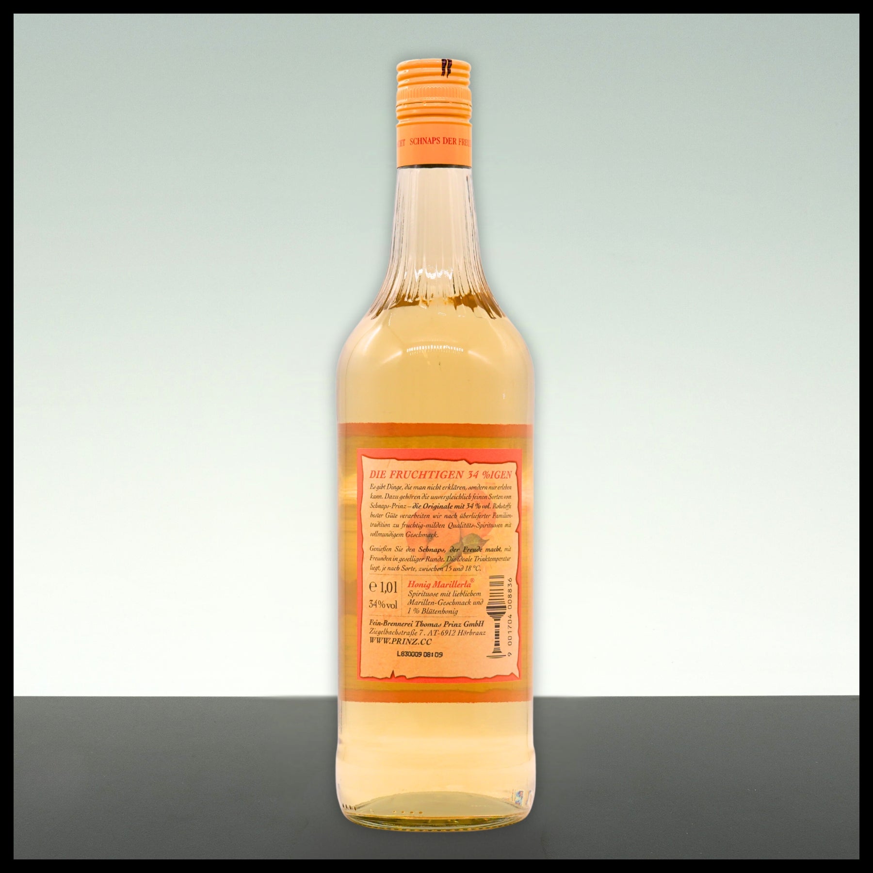Prinz "Honig Marillerla" Honig-Marillen-Schnaps 1L - 34% Vol. - Trinklusiv