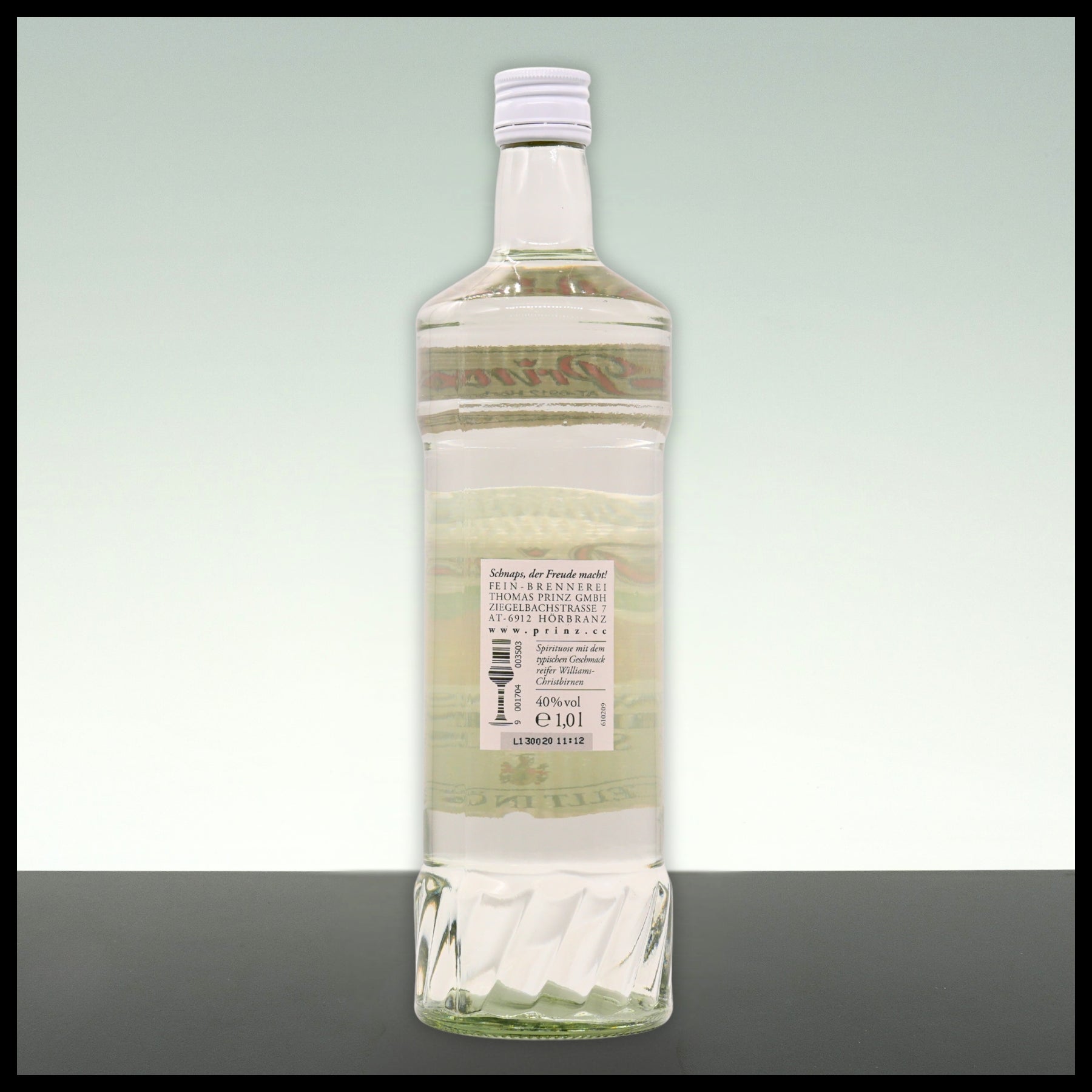 Prinz Williams-Christbirnen Schnaps 1L - 40% Vol. - Trinklusiv