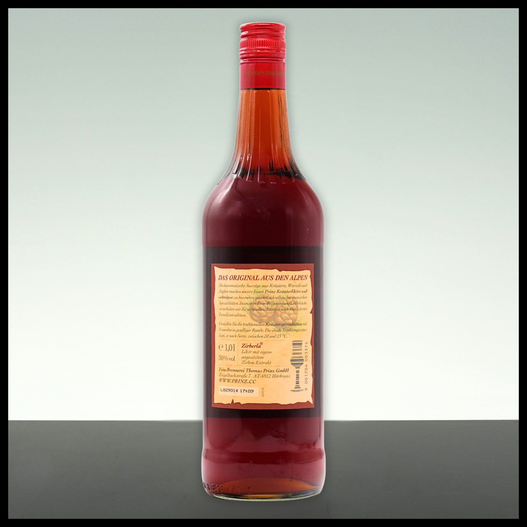 Prinz "Zirberla" Zirbenschnaps 1L - 30% Vol. - Trinklusiv