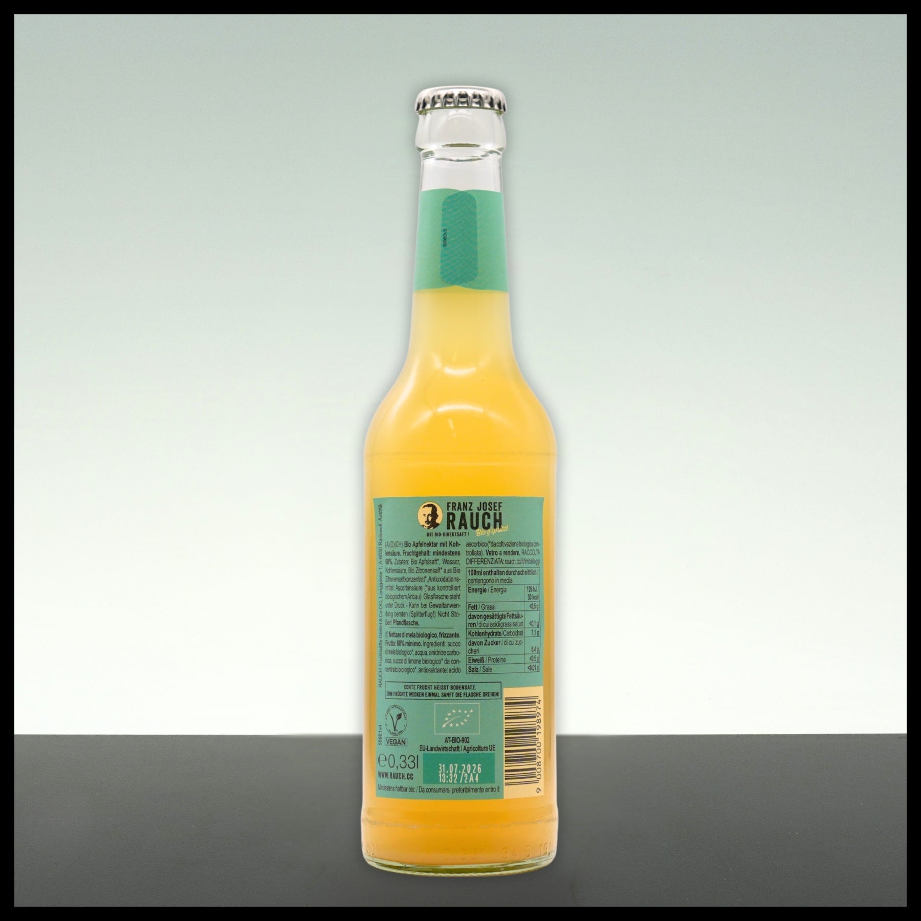 Rauch Bio Apfel naturtrüb G'spritzt 0,33L - Trinklusiv