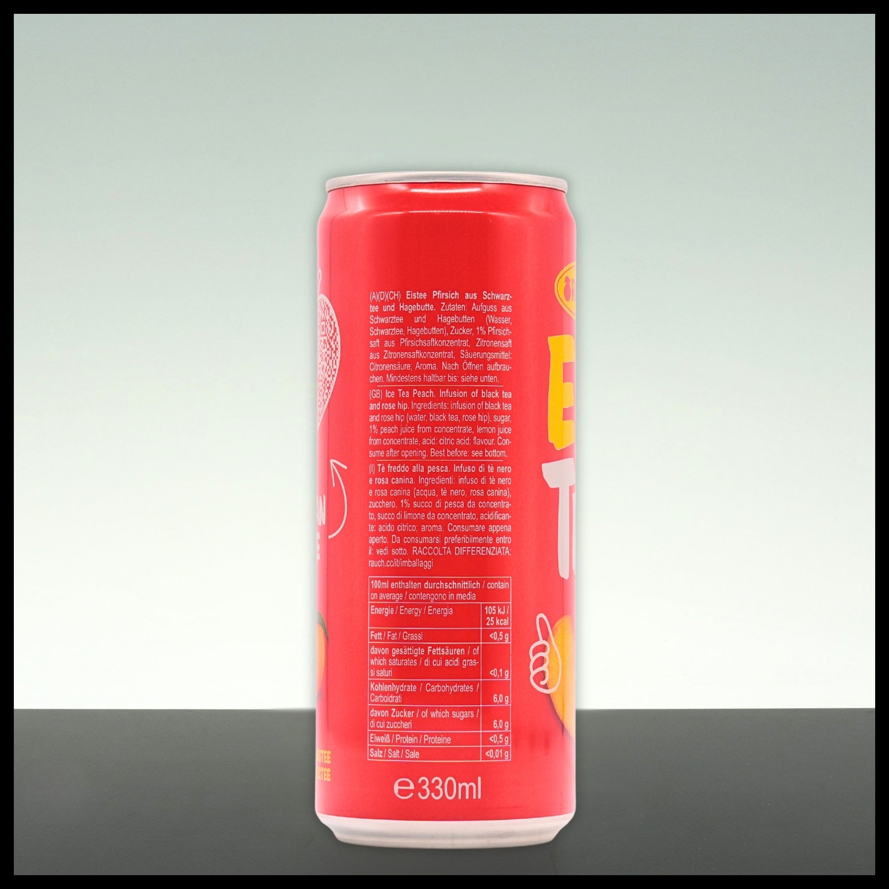 Rauch Eistee Pfirsich Dose 0,33L