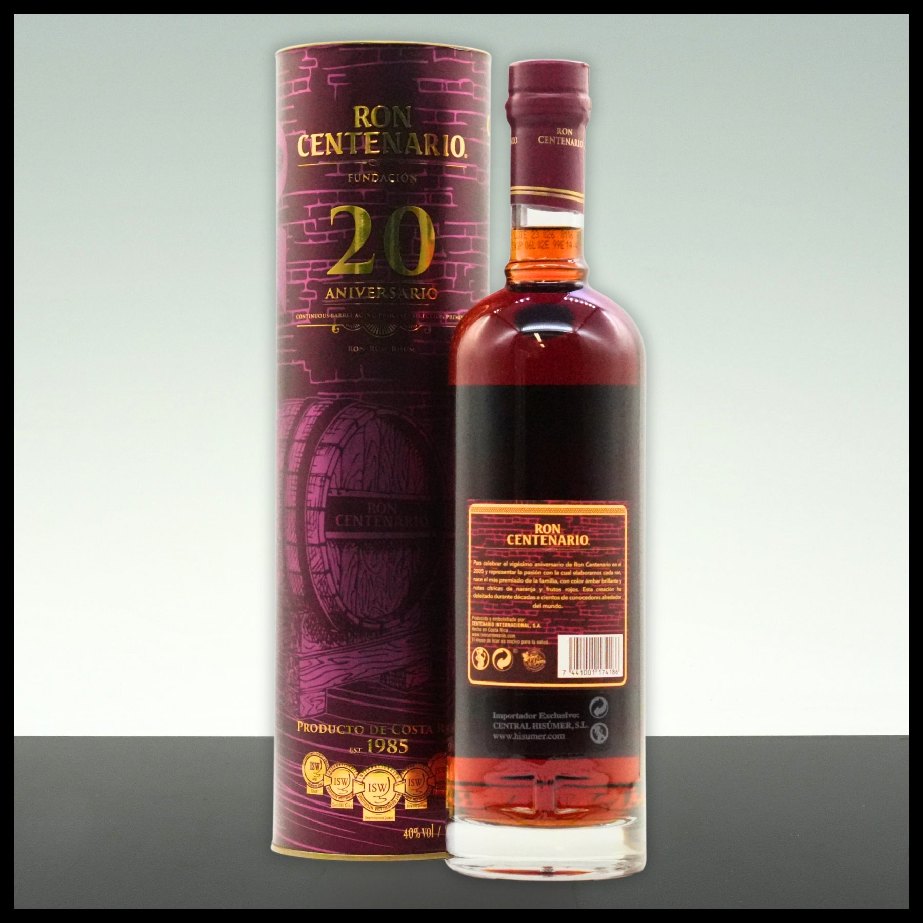 Ron Centenario Fundacion 20 YO Rum 0,7L - 40% Vol.