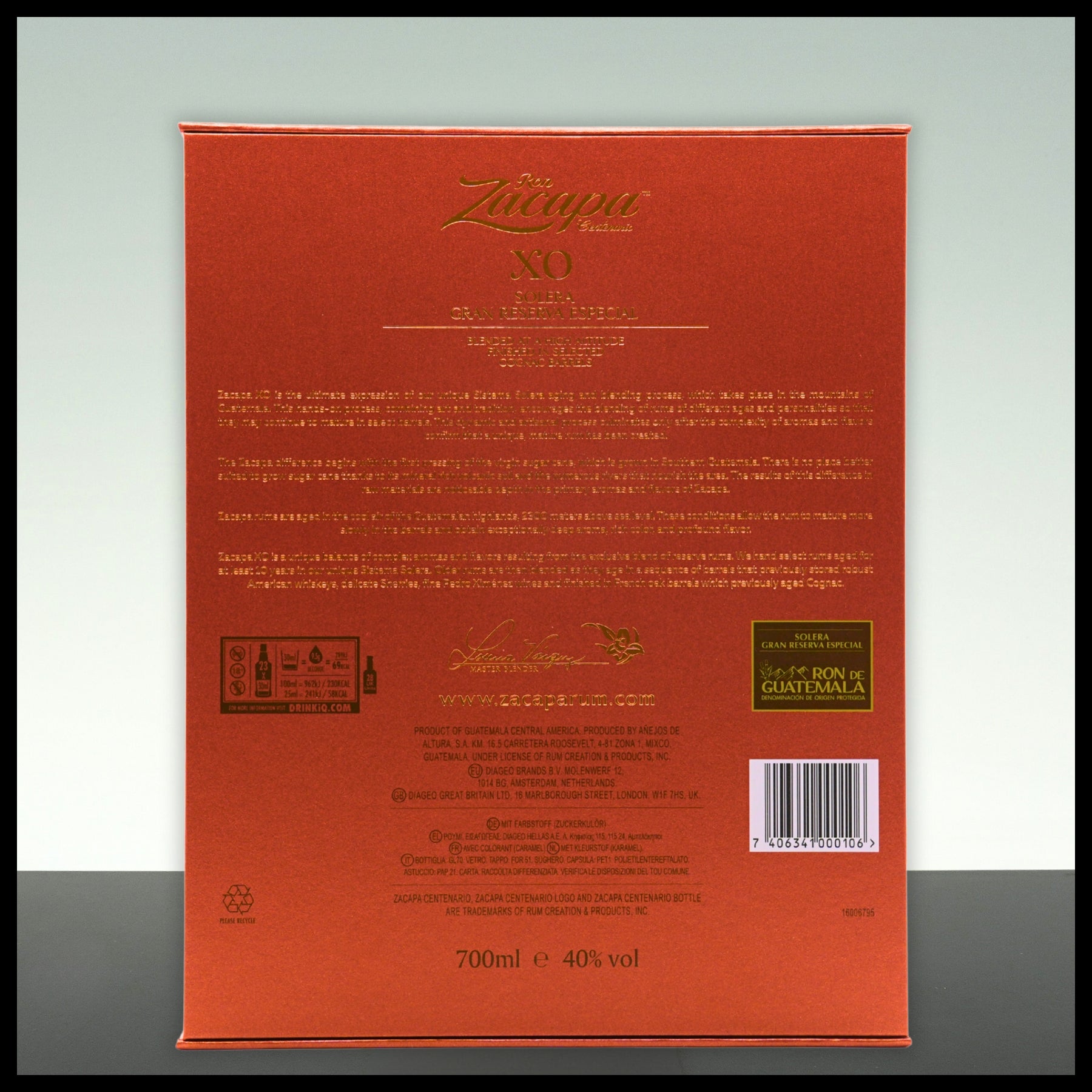 Ron Zacapa Centenario XO Rum 0,7L - 40% Vol.