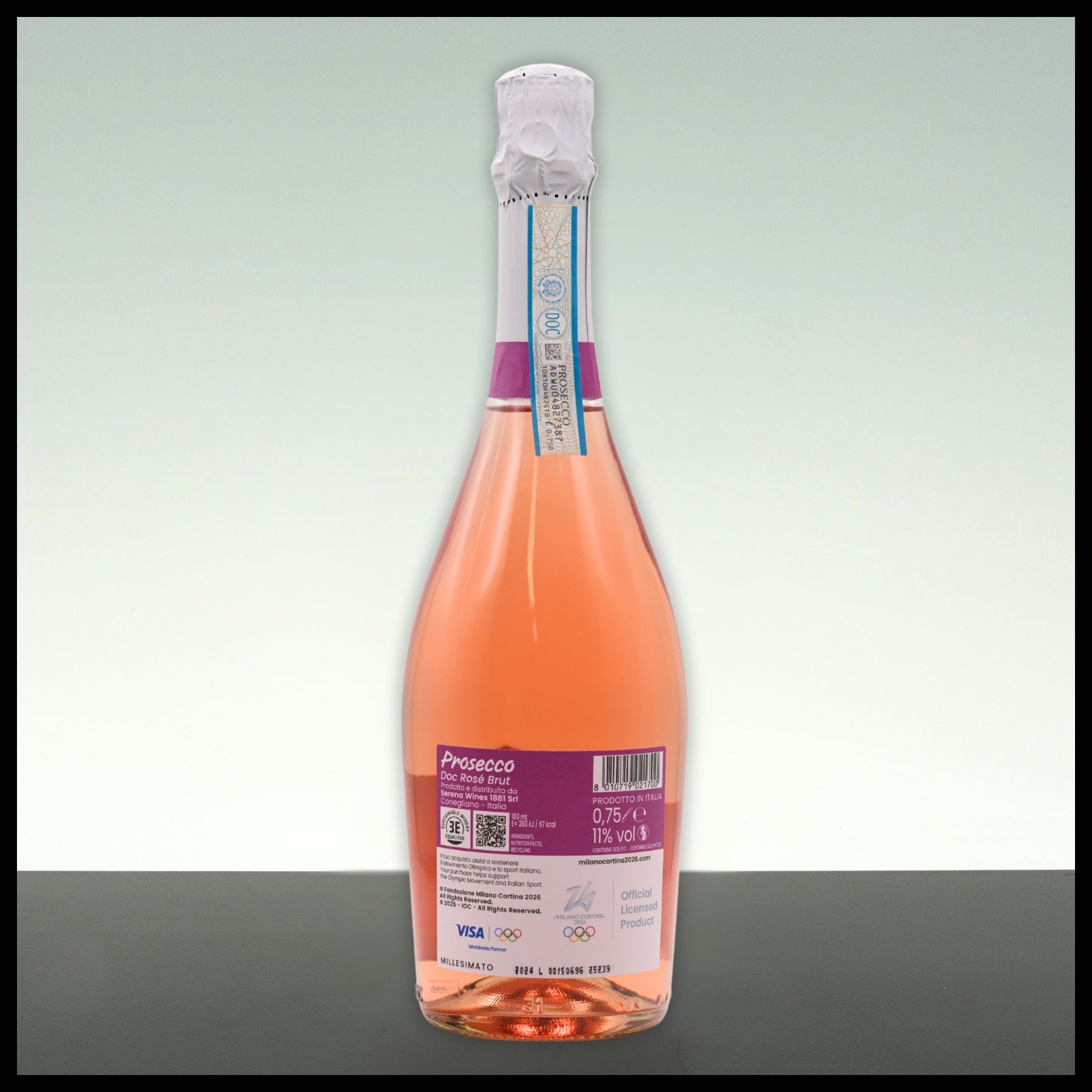 Serena 1881 Prosecco DOC Rosé Brut Olympia 2026 Edition 0,75L - 11% Vol. - Trinklusiv