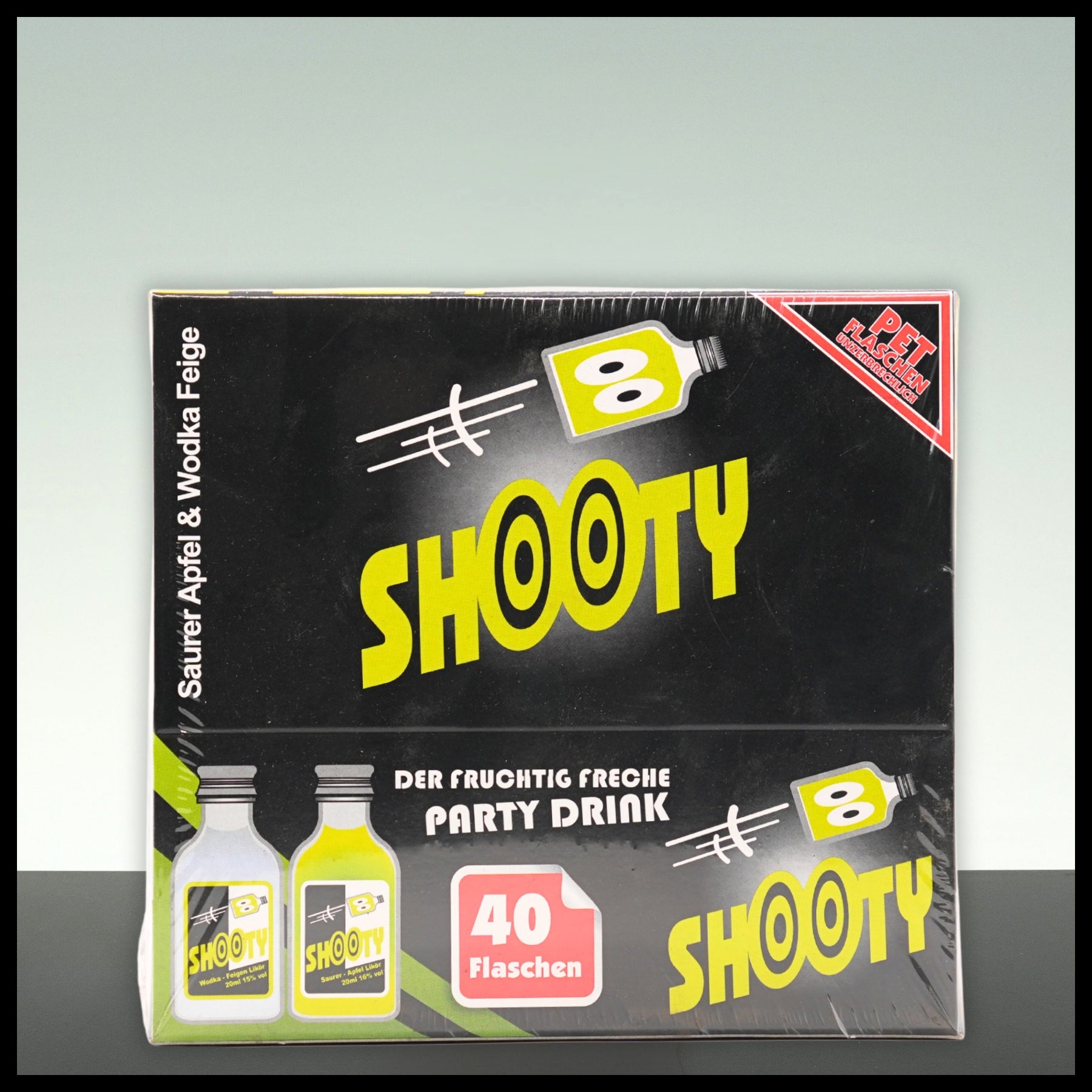 Shooty Partydrink Saurer Apfel & Wodka Feige PET 40x 0,02L - 15,5% Vol.