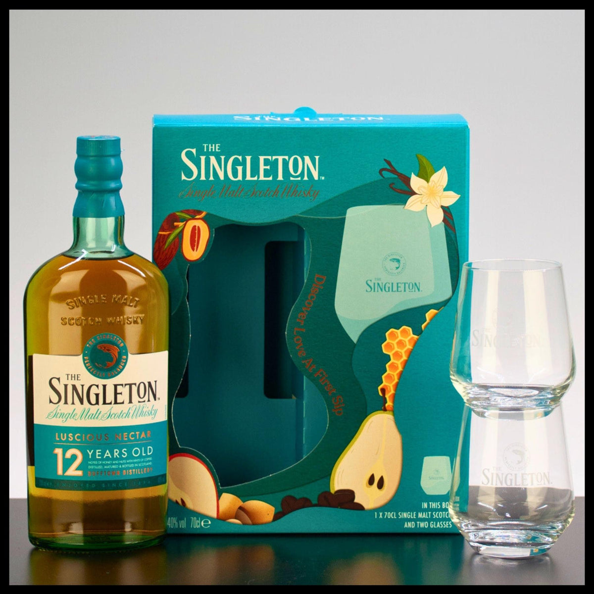 Singleton of Dufftown 12 YO Geschenkbox mit 2 Gläsern 0,7L - 40% Vol.