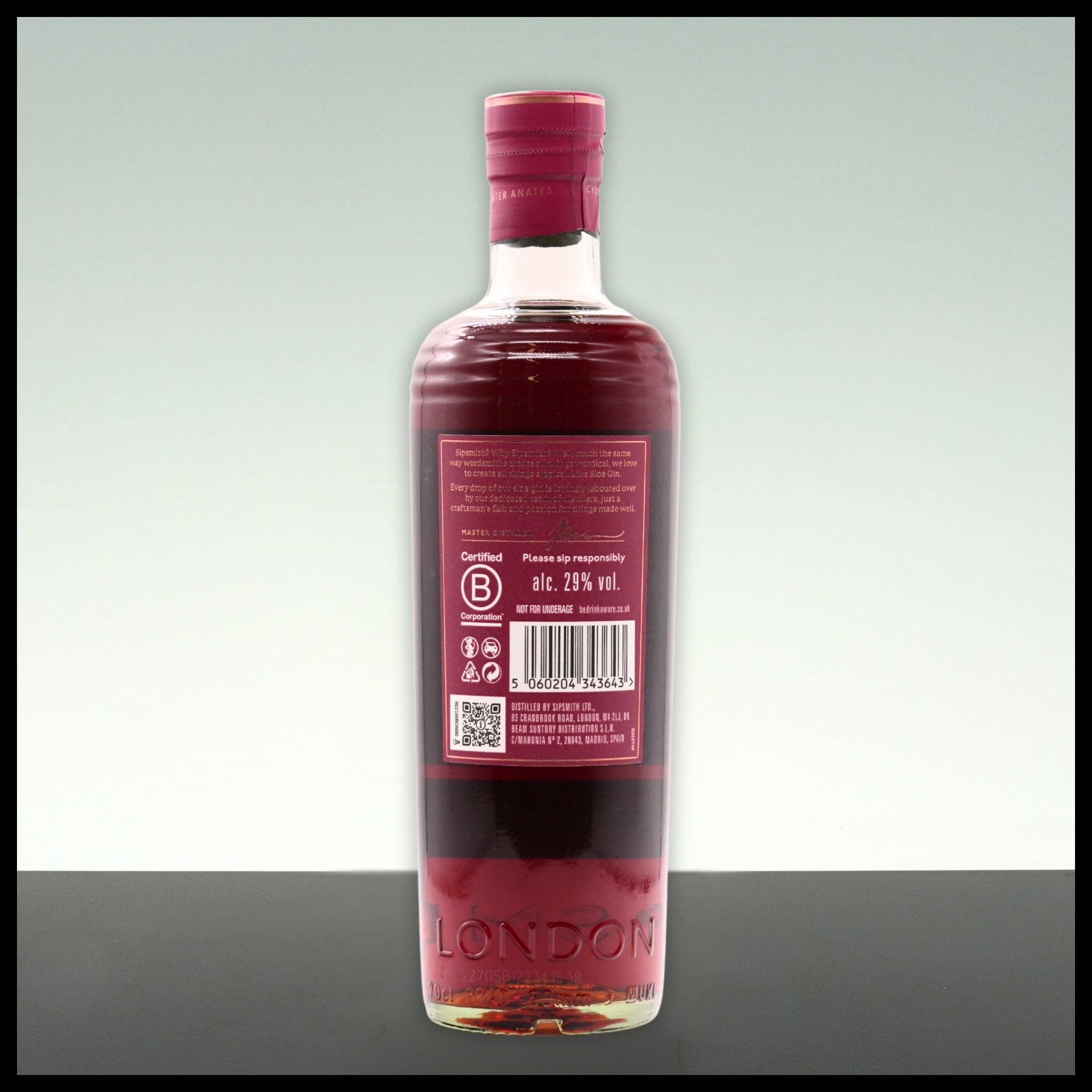 Sipsmith Sloe Gin 0,7L - 29% Vol. - Trinklusiv